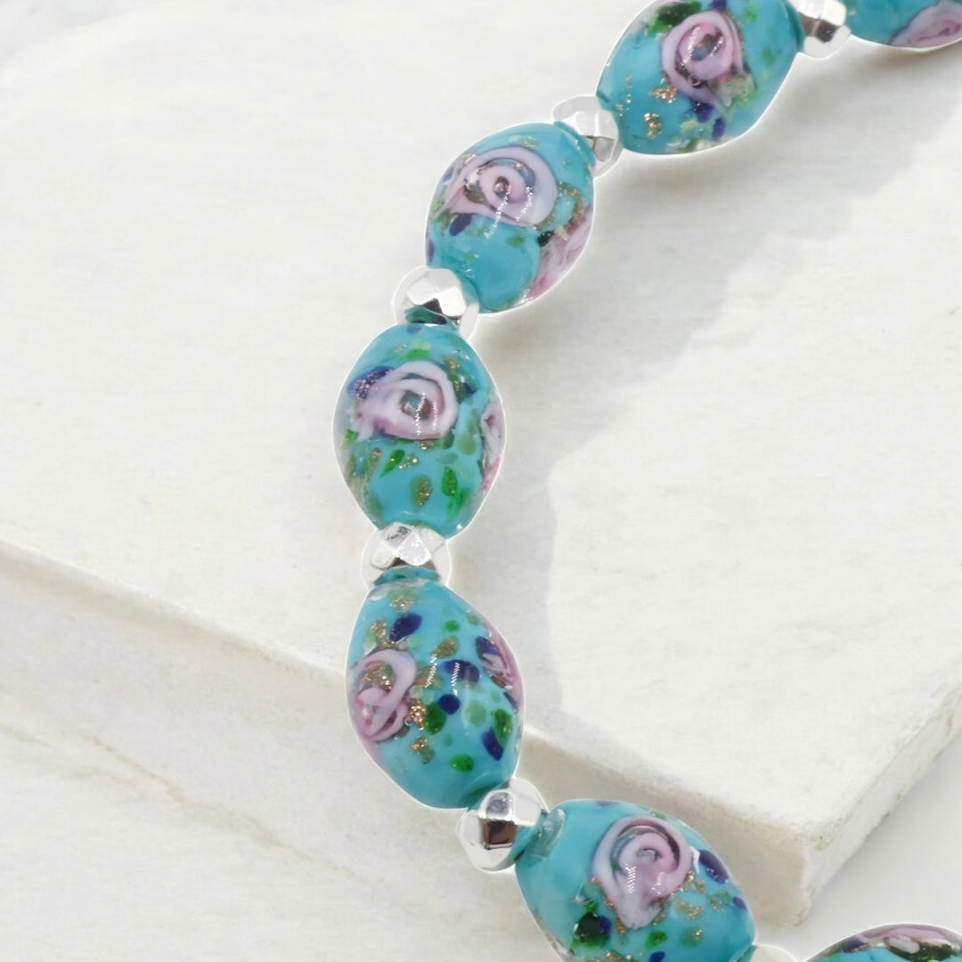 Luminous Oval Rose Bracelets ~ Hawaiian Ocean Rose