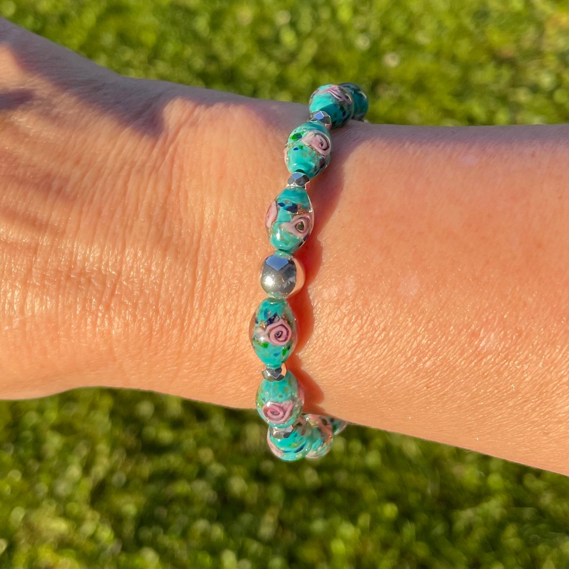 Luminous Oval Rose Bracelets ~ Hawaiian Ocean Rose