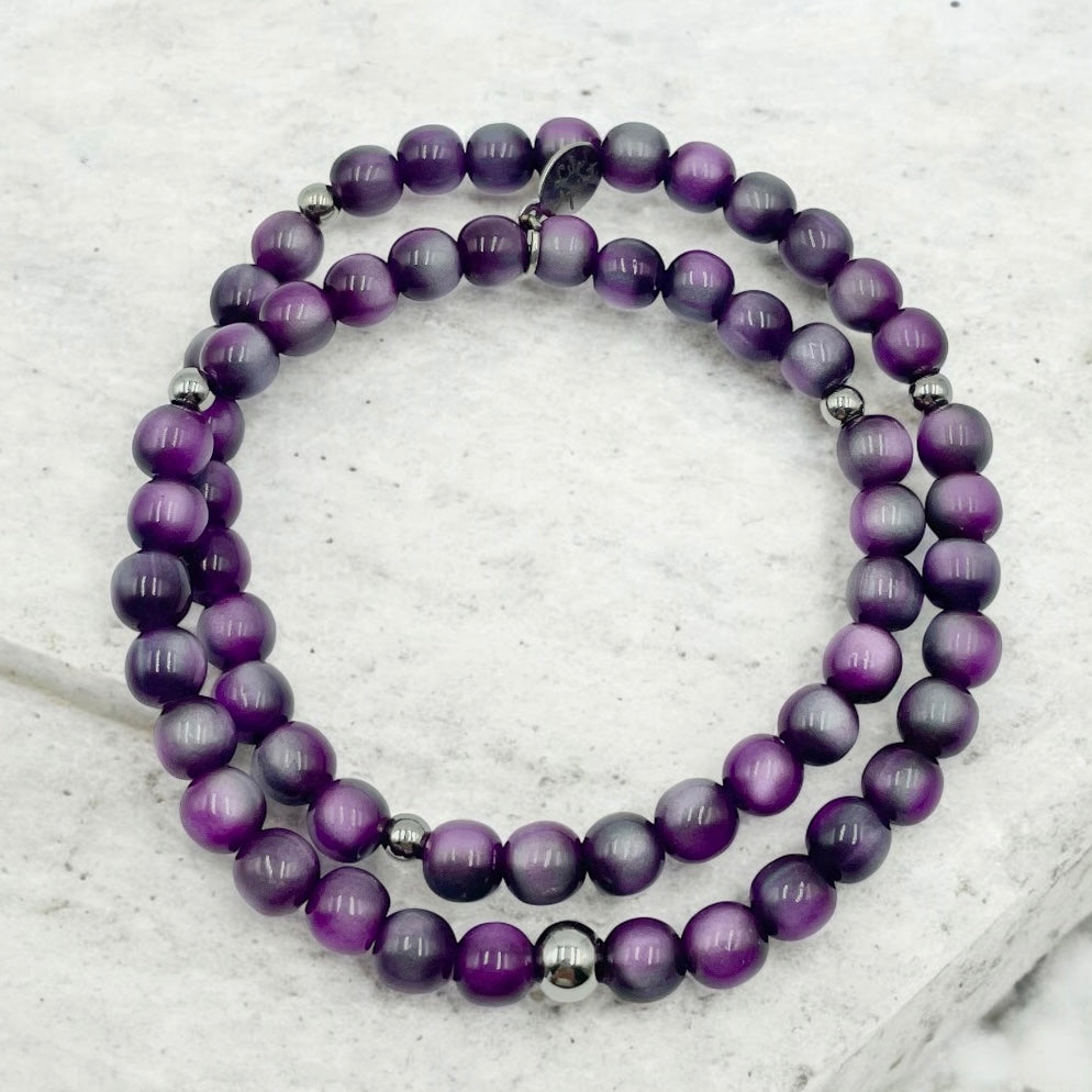 Grape Haze Wrap Bracelet