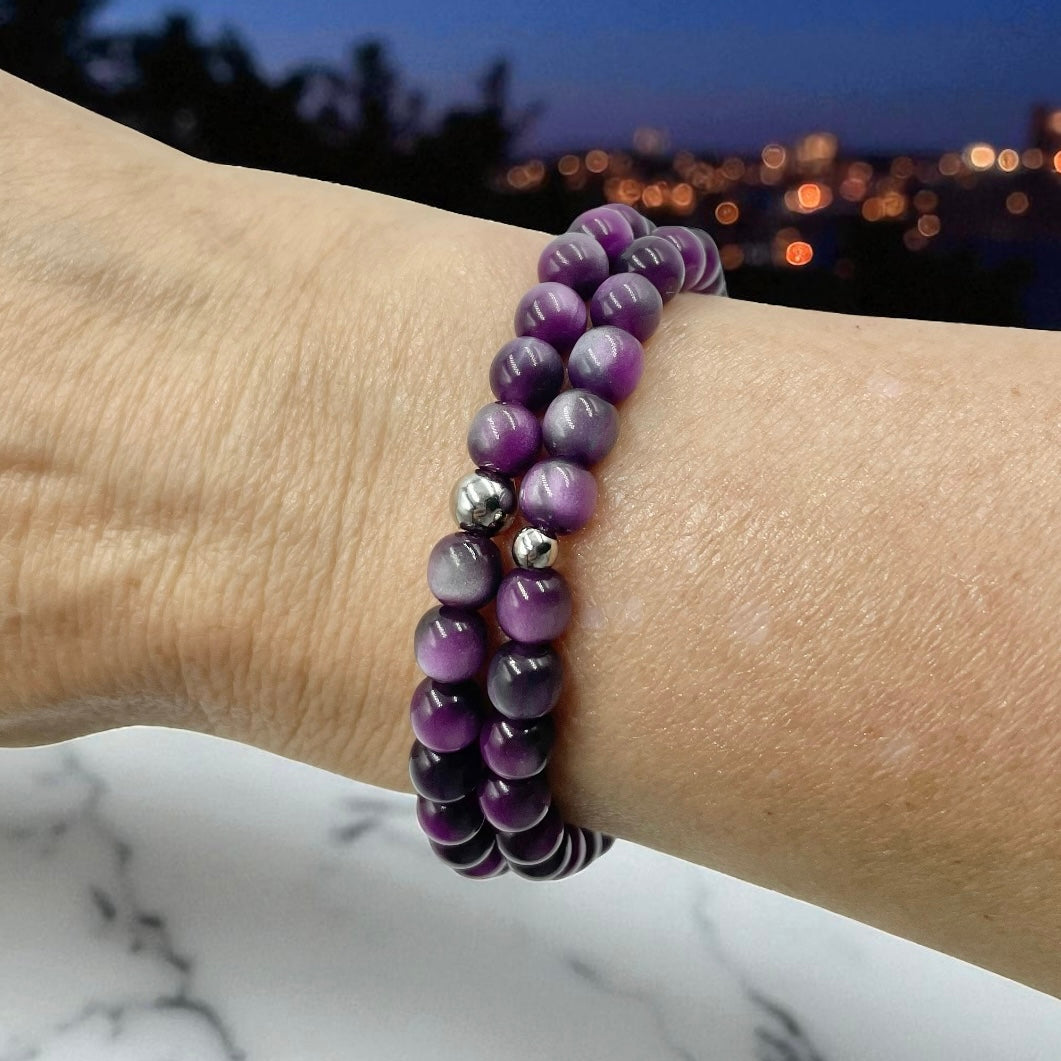 Grape Haze Wrap Bracelet