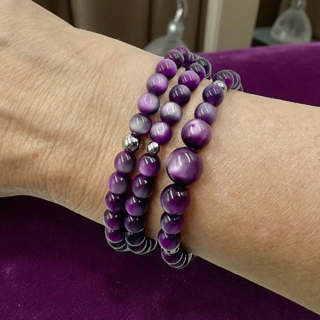 Grape Haze Cascade Bracelet