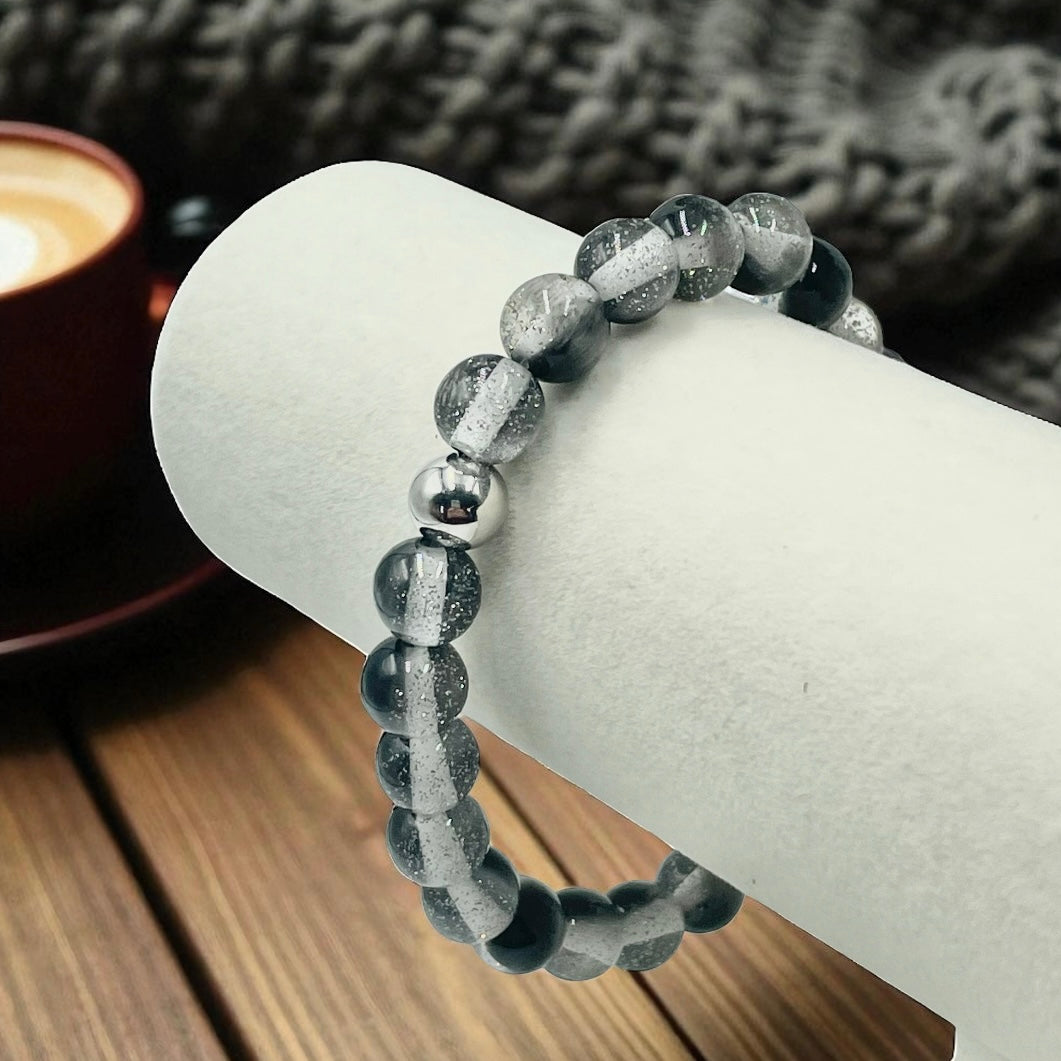 Satin Glitter Bracelet ~ Shadow