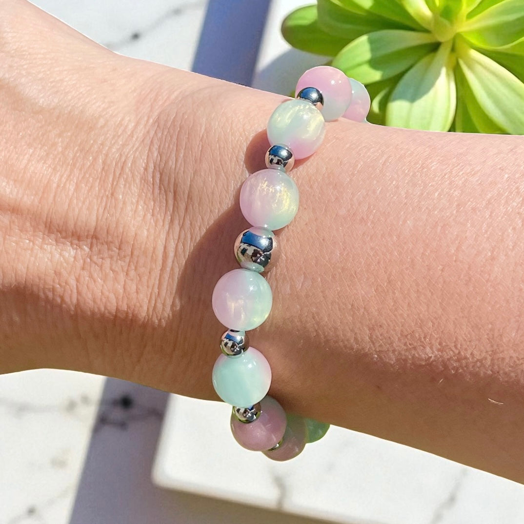 Statement Bracelet ~ Pink Sky
