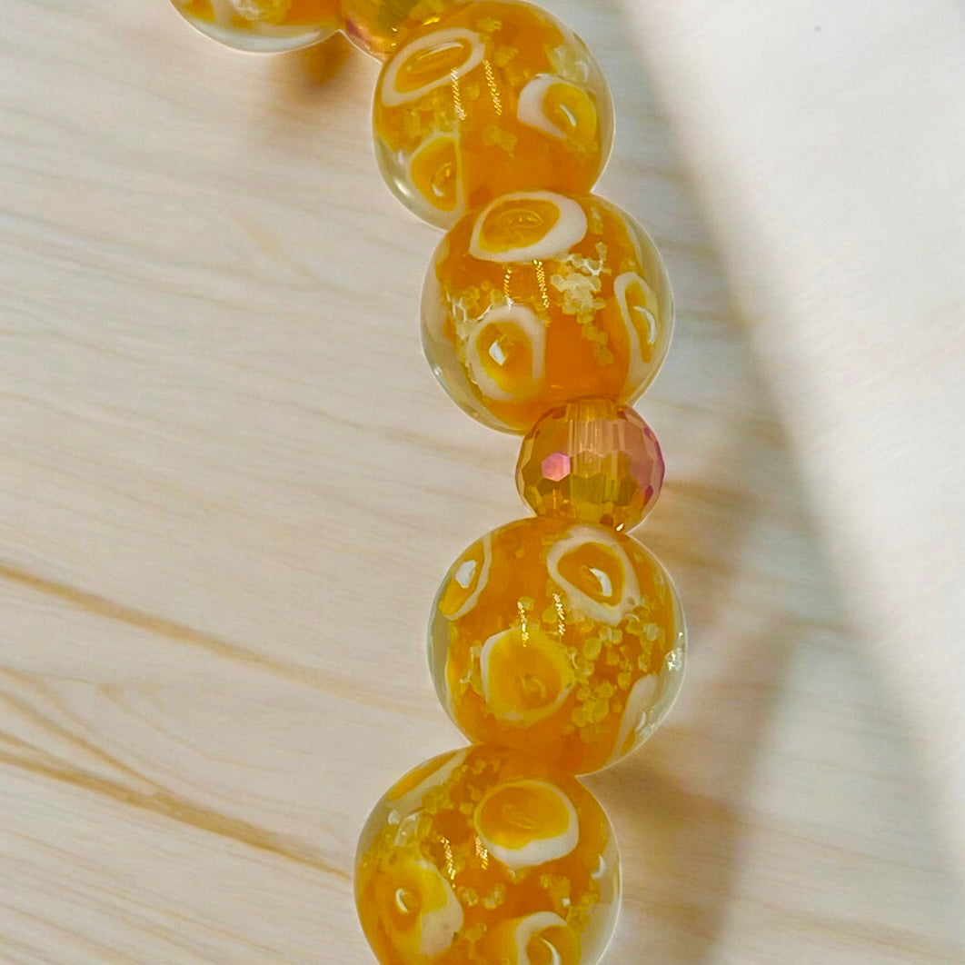 Rings of Light Bracelet ~ Monarch Orange
