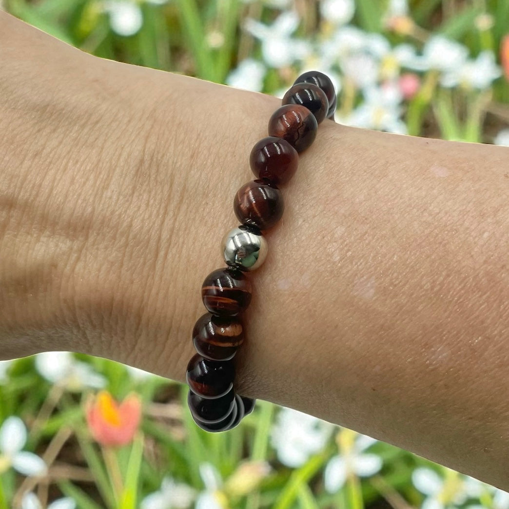 Tiger Eye Bracelet ~ Mahogany Red