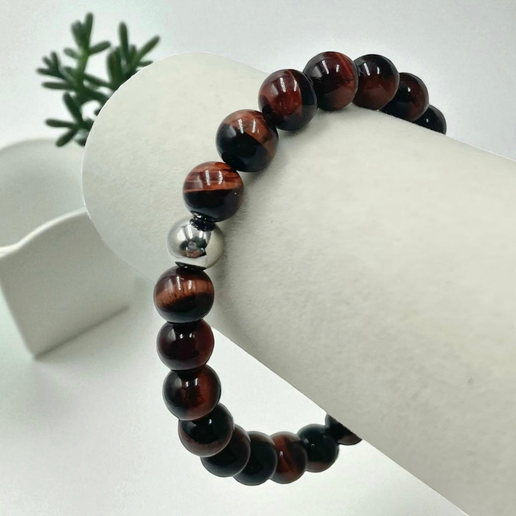 Tiger Eye Bracelet ~ Mahogany Red