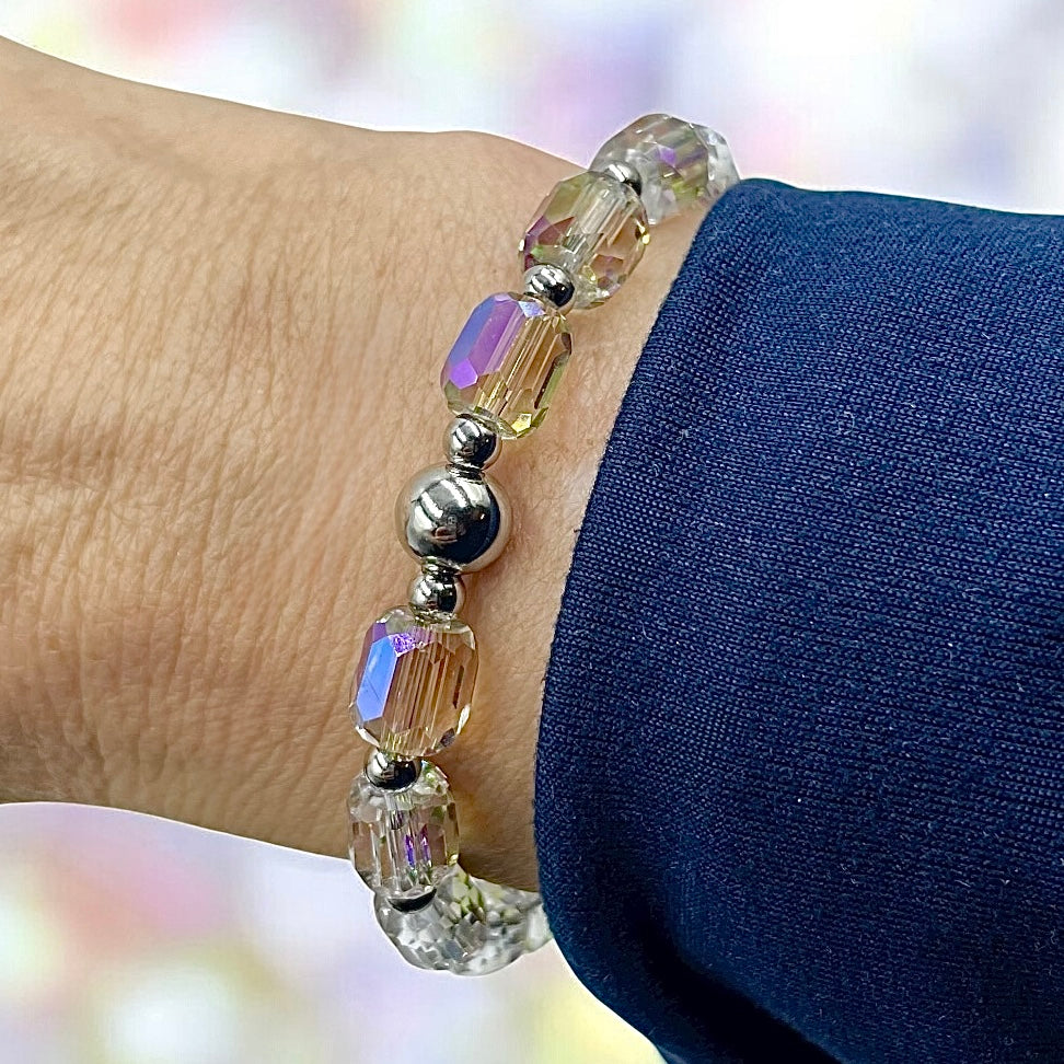 Mystique Purple | Faceted Pillar Bracelet