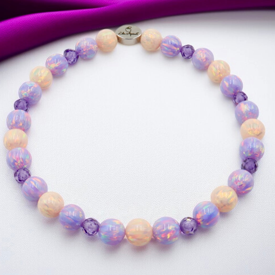 Signature Series Opal Line Zircon Bracelet ~ Unicorn Purple/Apricot