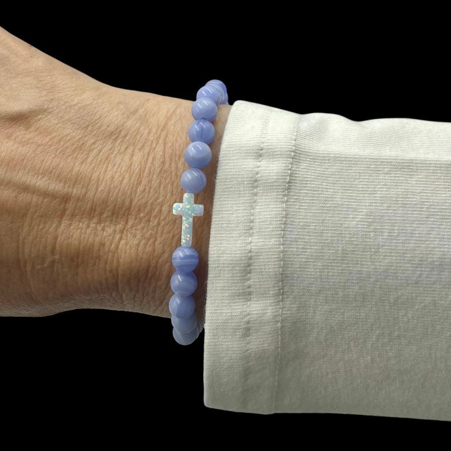 Opal Cross Bracelet