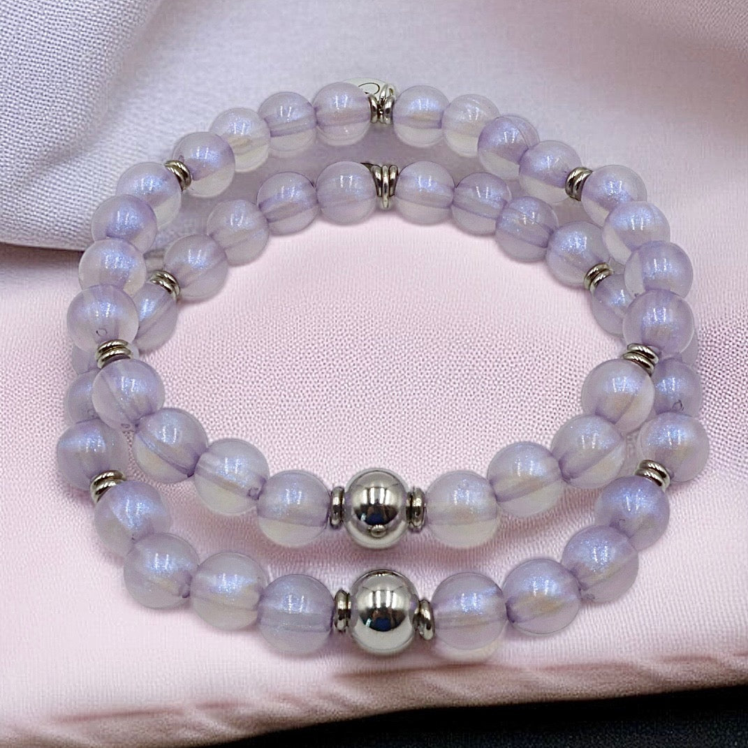 Silky Luster Bracelet ~ Heather Plum