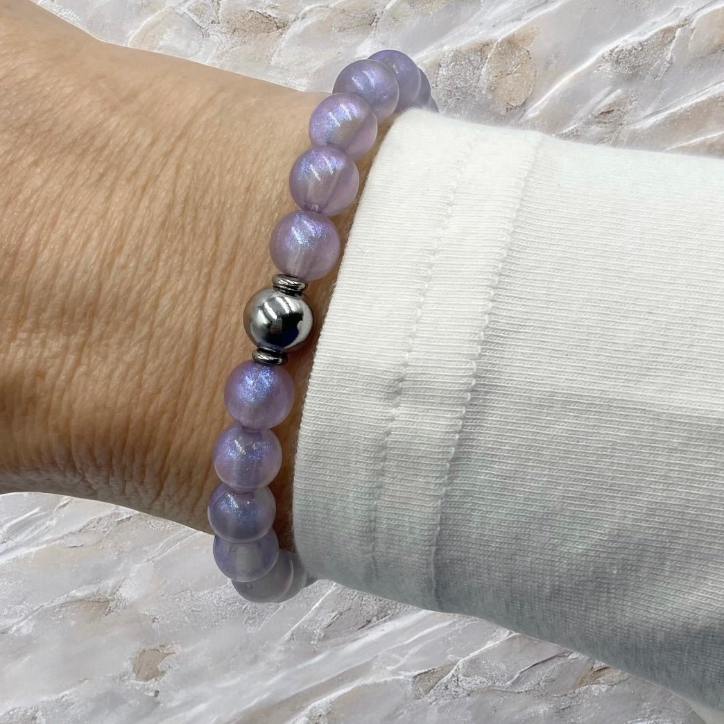 Silky Luster Bracelet ~ Heather Plum