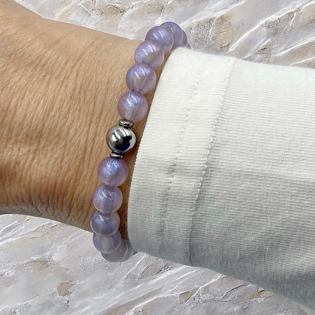 Silky Luster Bracelet ~ Heather Plum