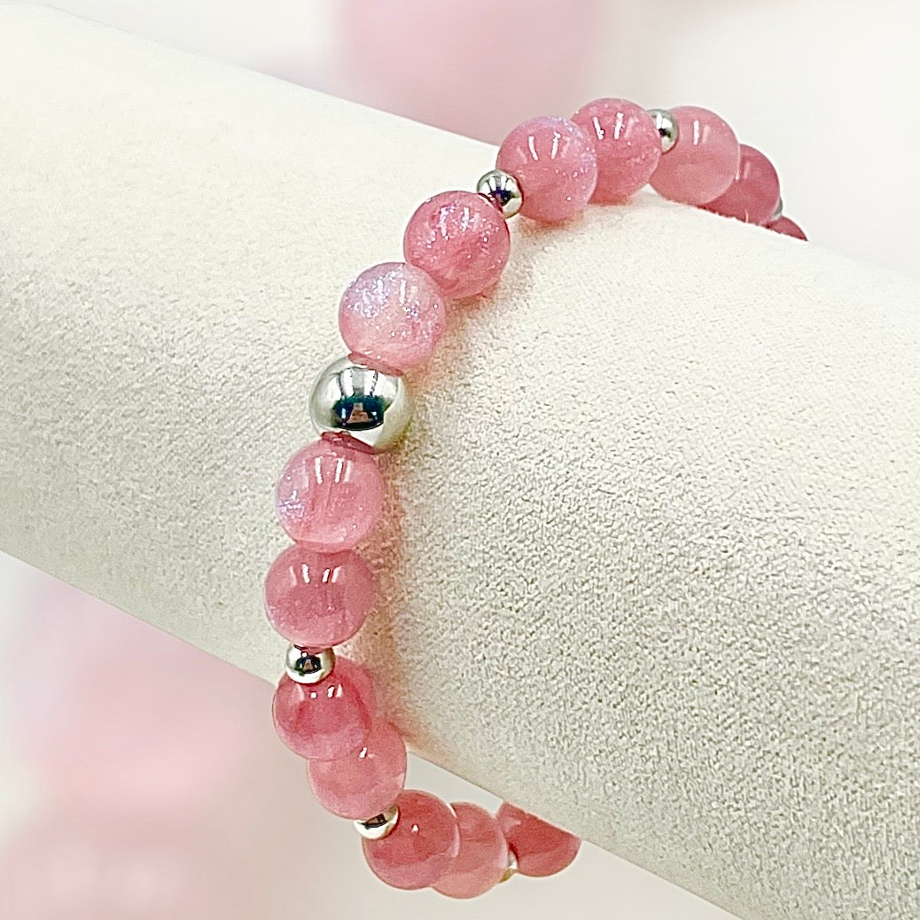 Raspberry Shimmer | Sparkling Night Sky Bracelet