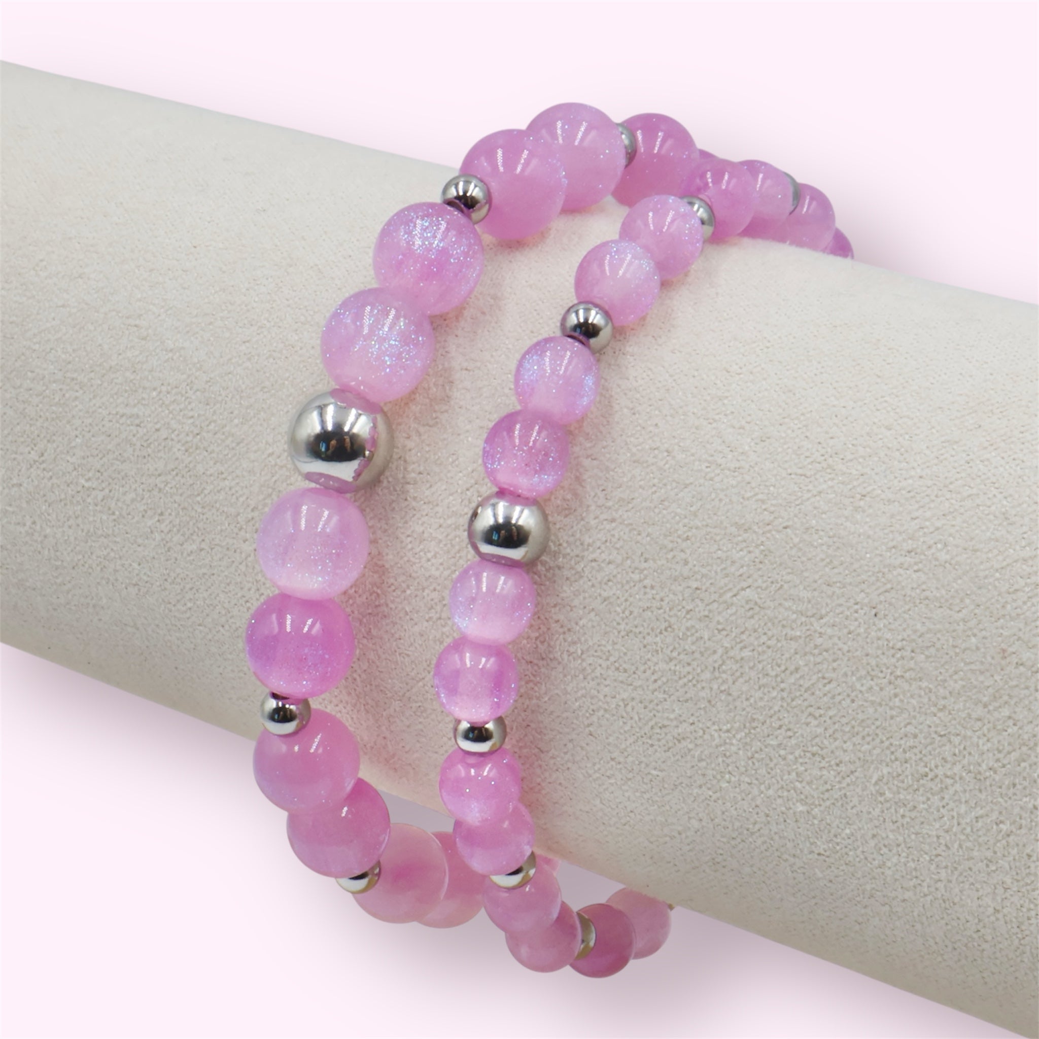 Sparkling Night Sky ~ Pink Snowberry