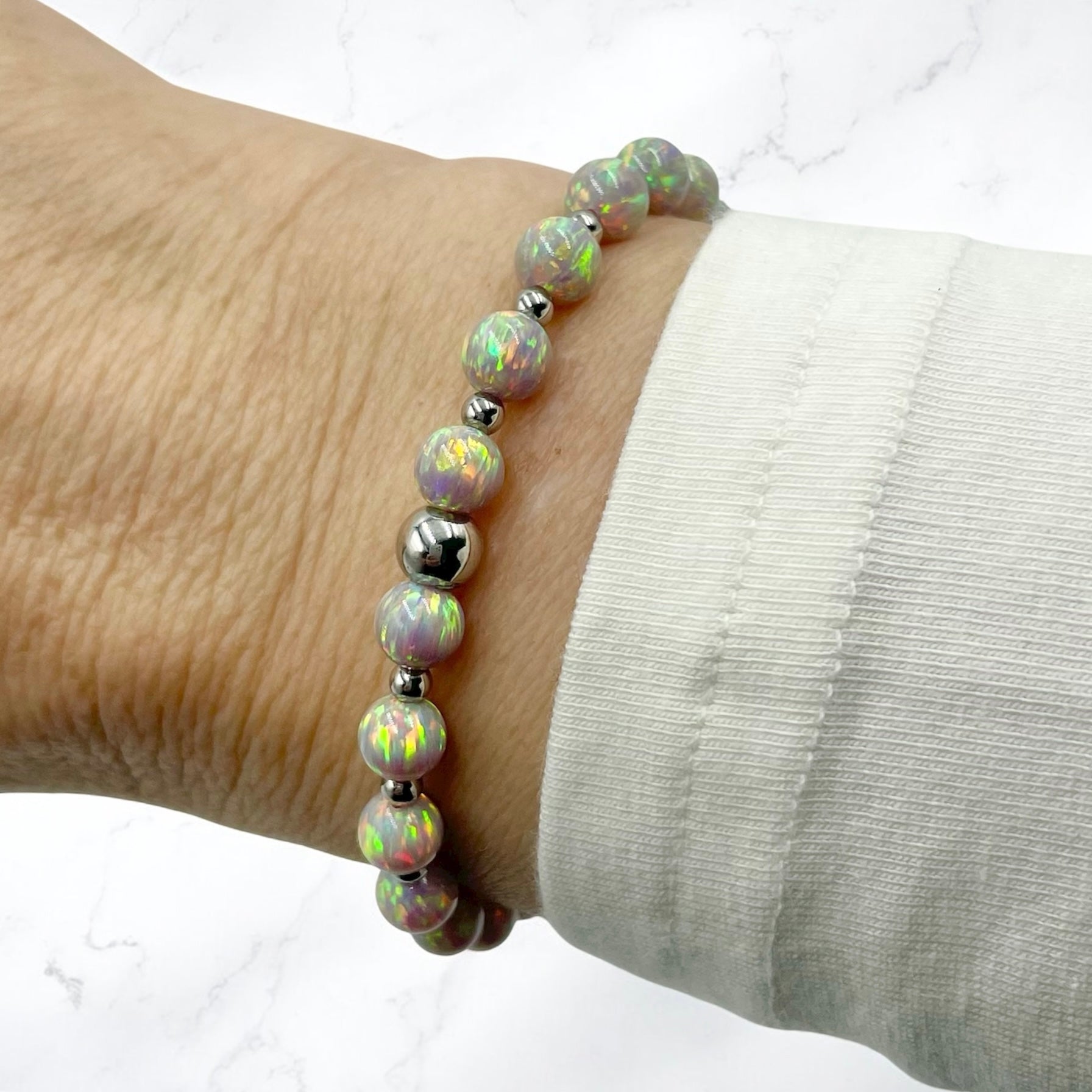 Opal Line Accented Bracelet ~ Desert Sand