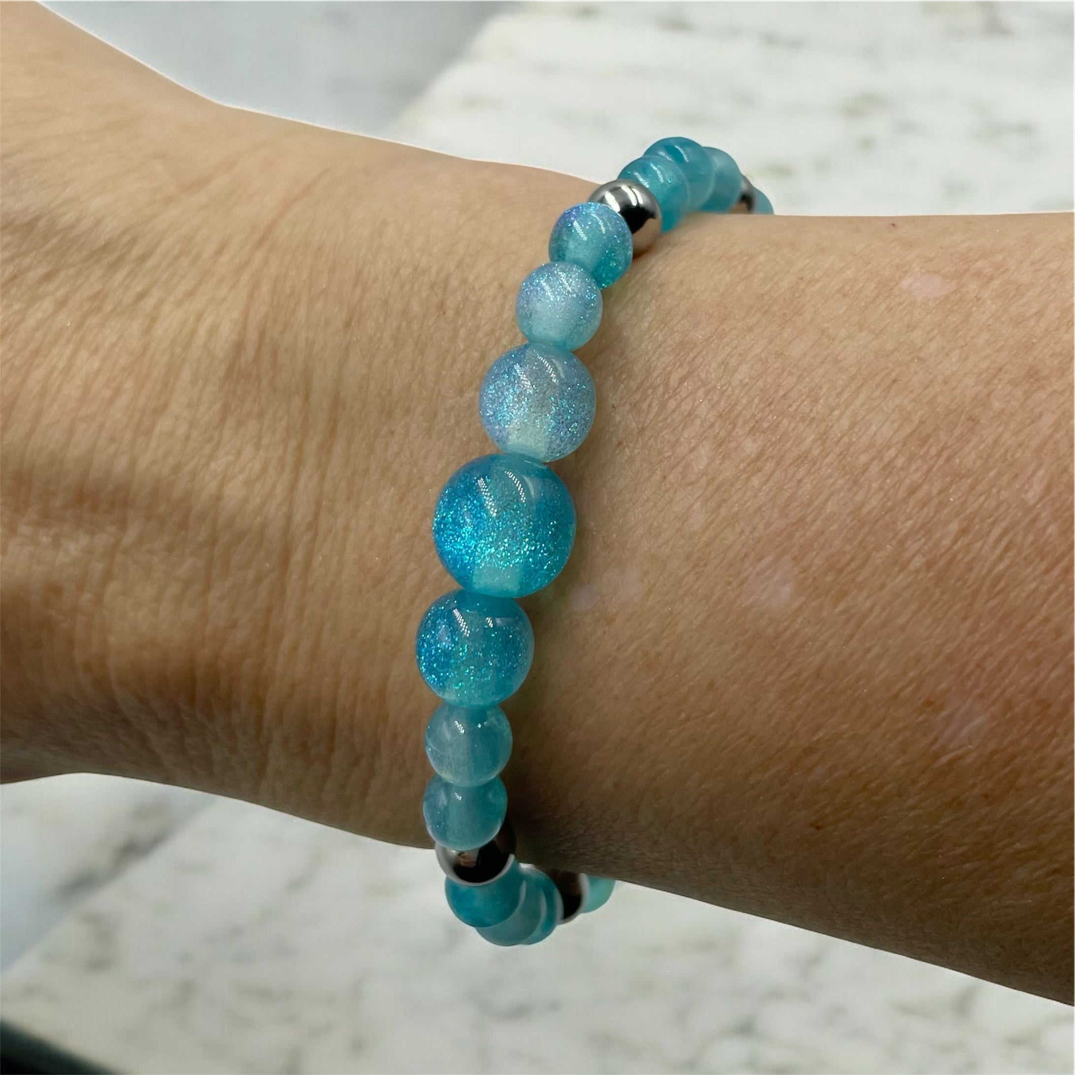 Sparkling Night Sky Cascade Bracelet ~ Island Ocean