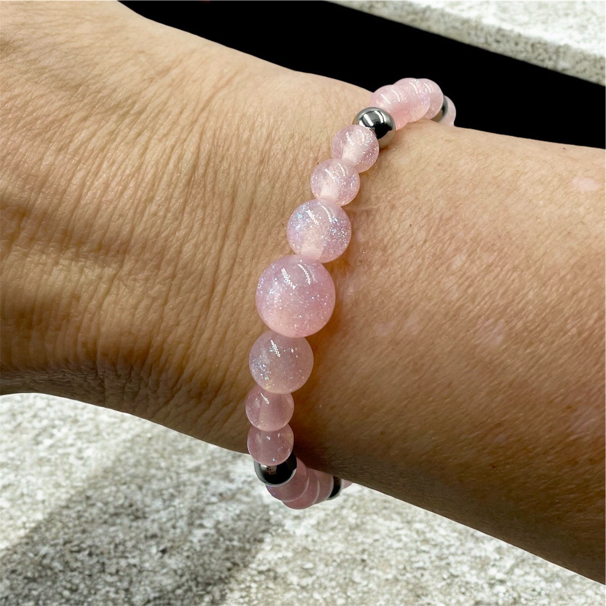 Sparkling Night Sky Cascade Bracelet ~ Cotton Candy