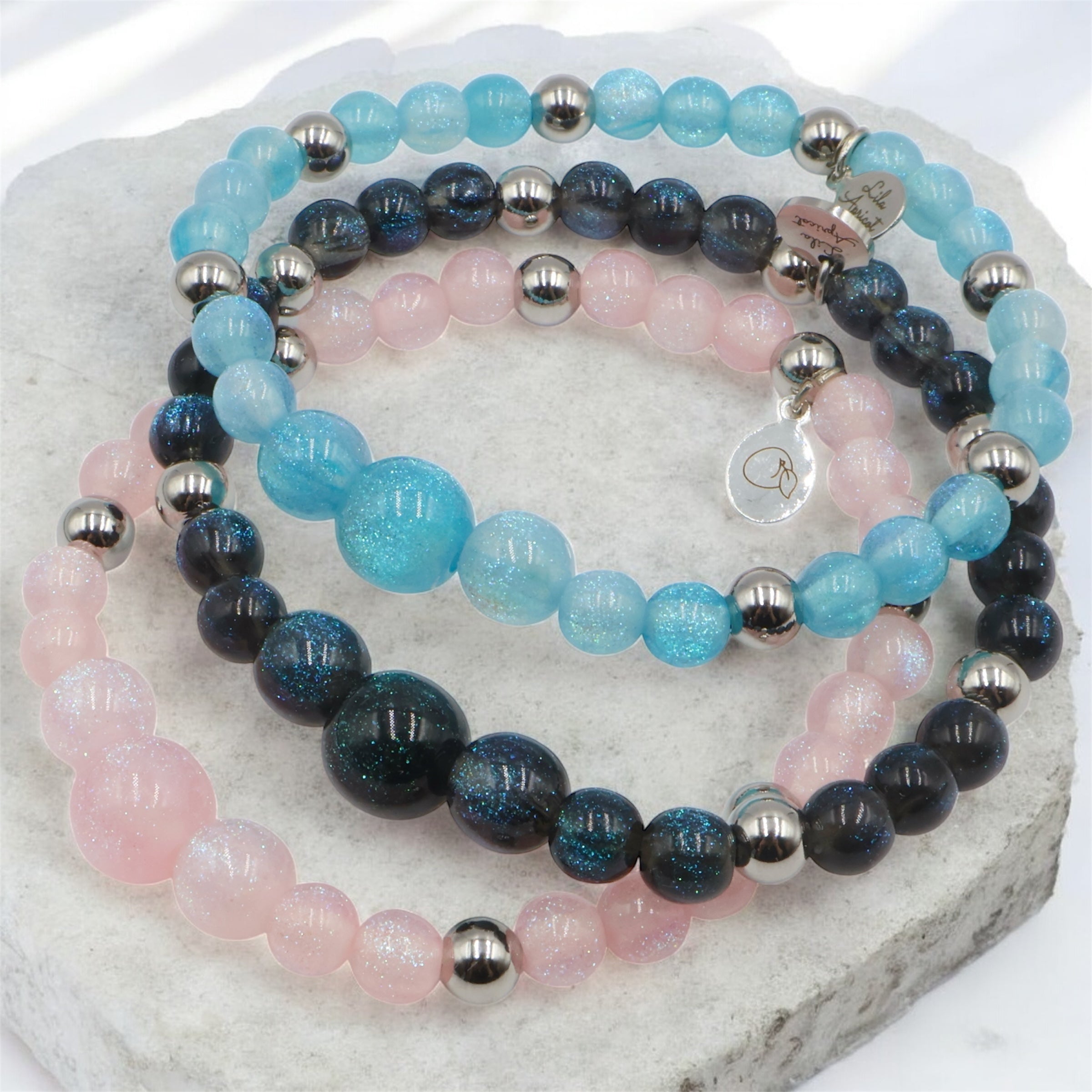 Sparkling Night Sky Cascade Bracelet ~ Nightfall