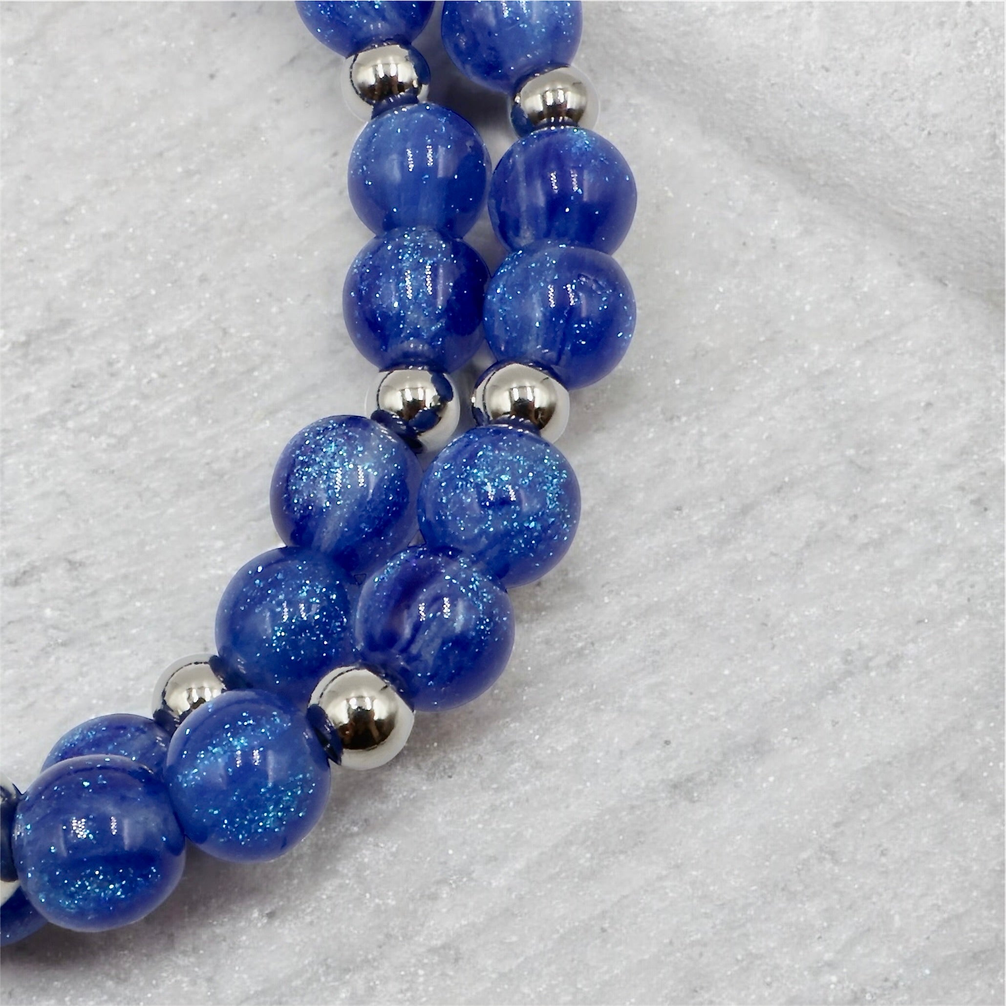 Sparkling Night Sky Wrap Bracelet ~ Starlight Blue