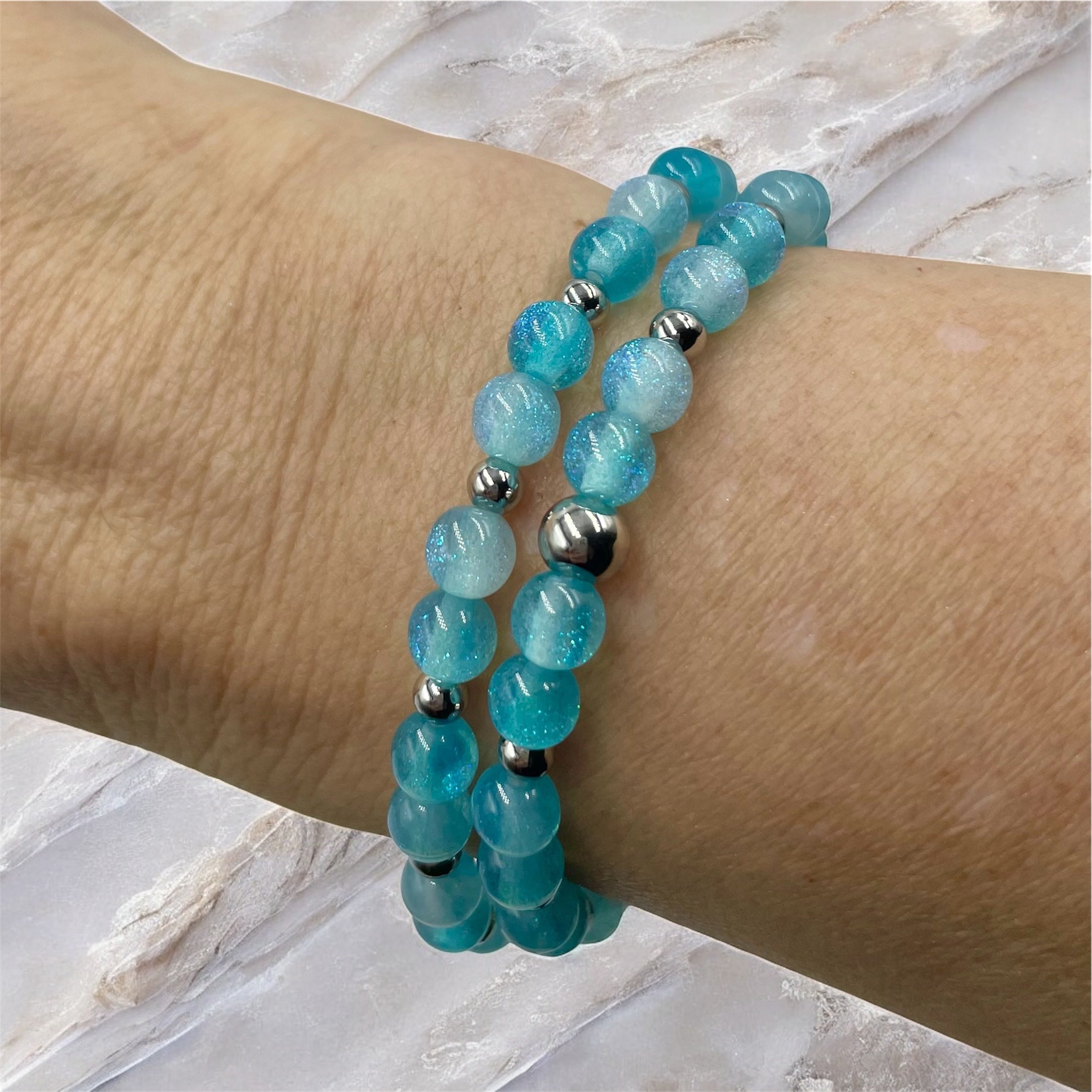 Sparkling Night Sky Wrap Bracelet ~ Island Ocean