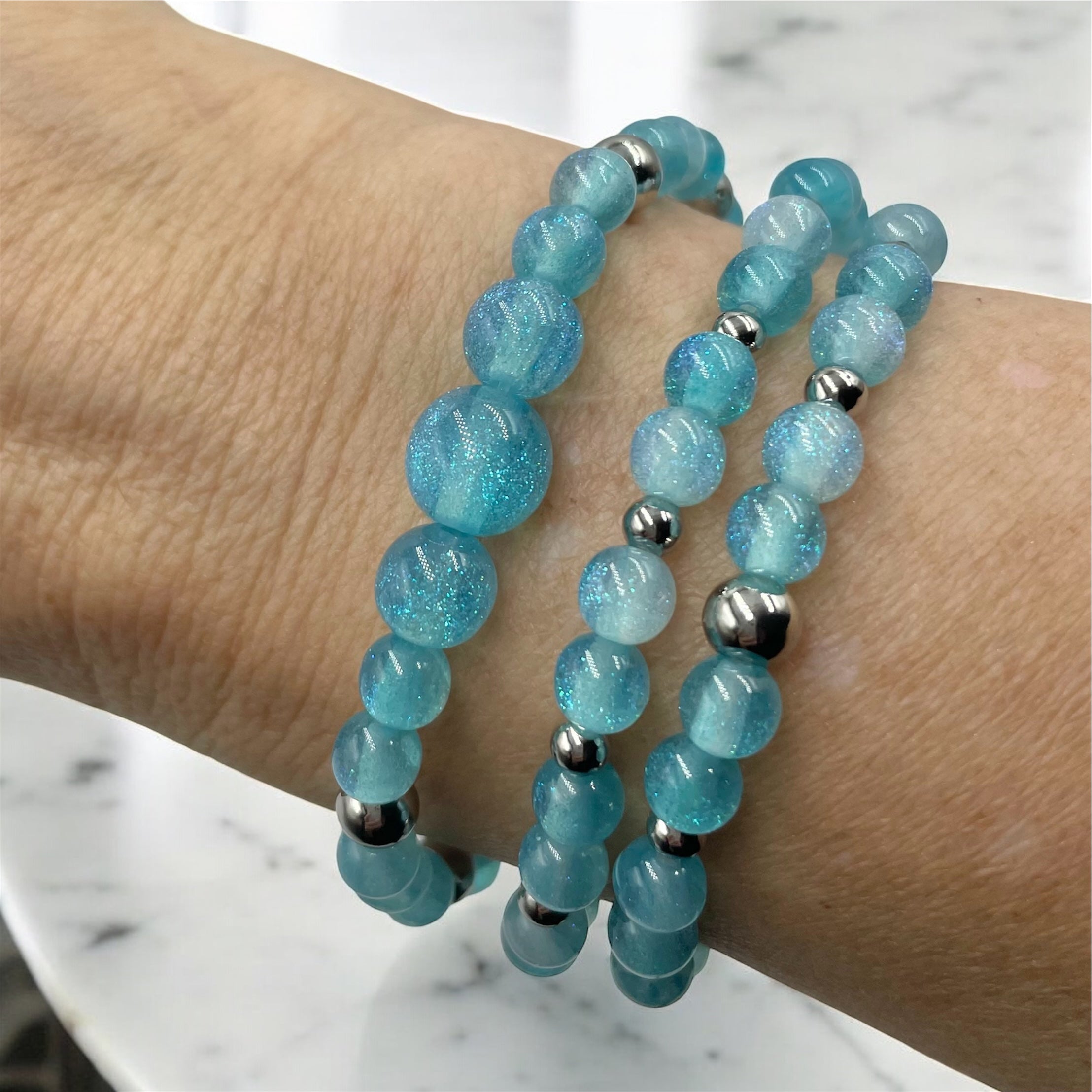 Sparkling Night Sky Wrap Bracelet ~ Island Ocean