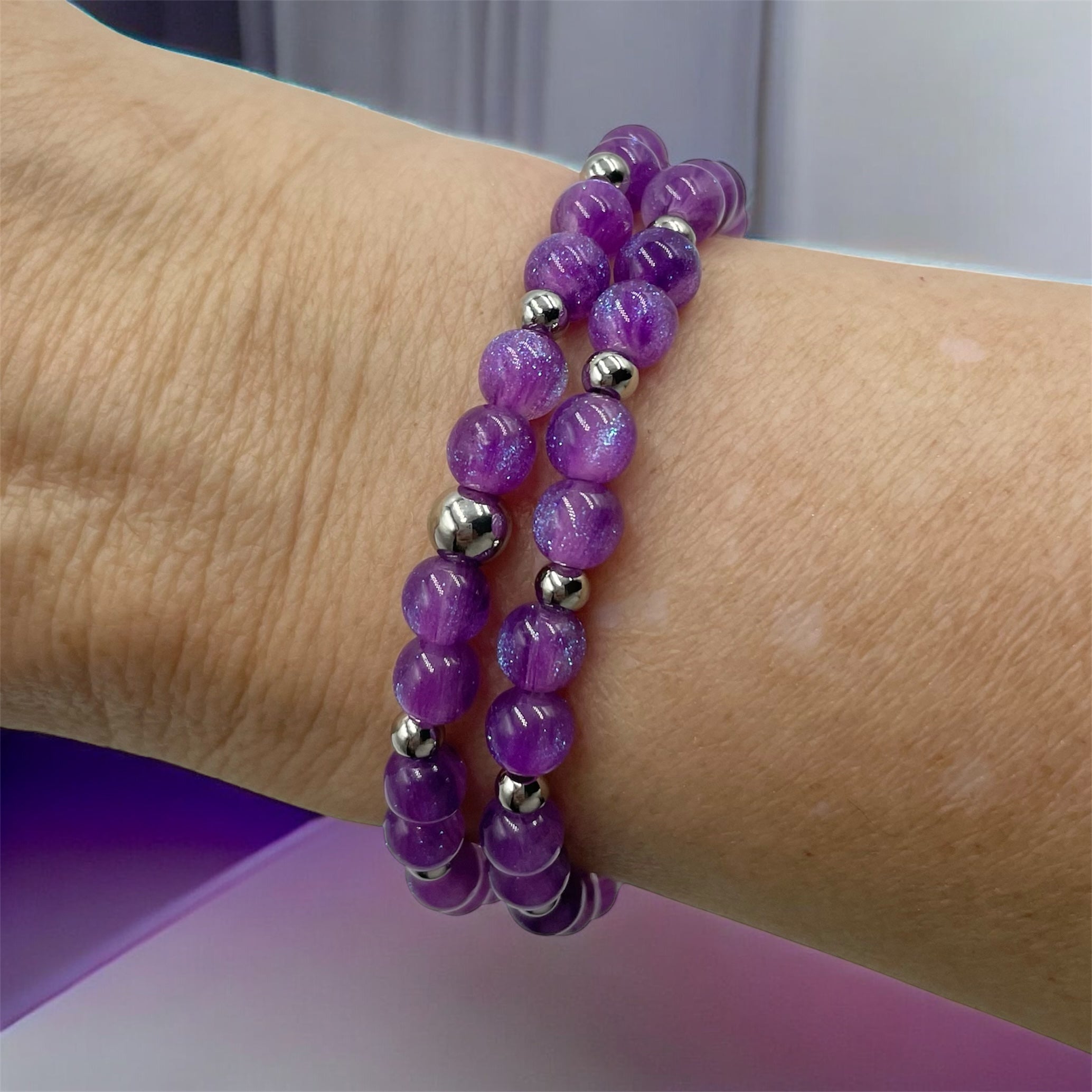 Sparkling Night Sky Wrap Bracelet ~ Sugarplum