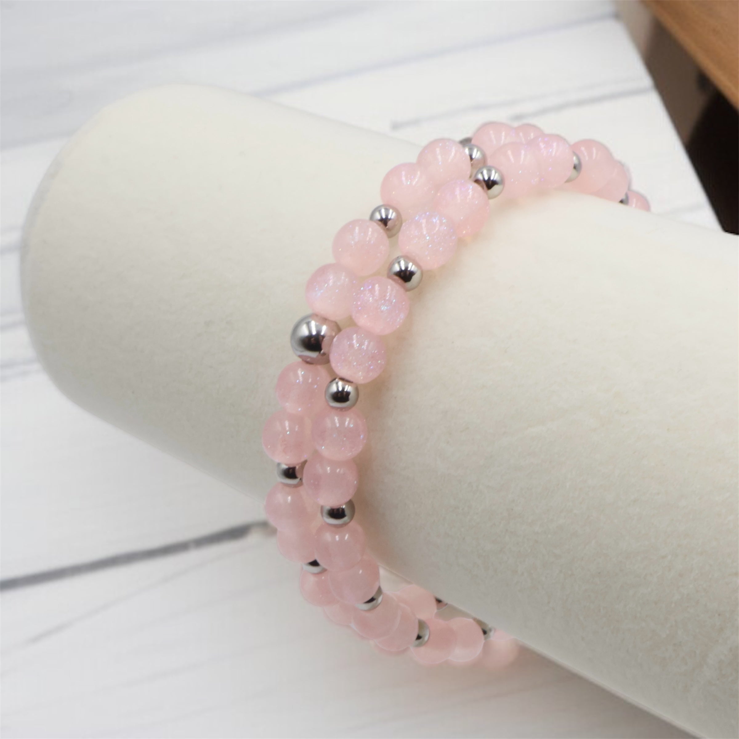 Sparkling Night Sky Wrap Bracelet ~ Cotton Candy