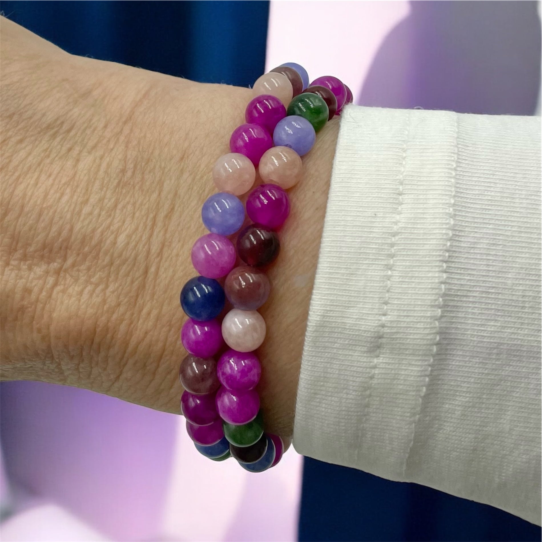 Gemstone Wrap Bracelet ~ Multicolored Tourmaline