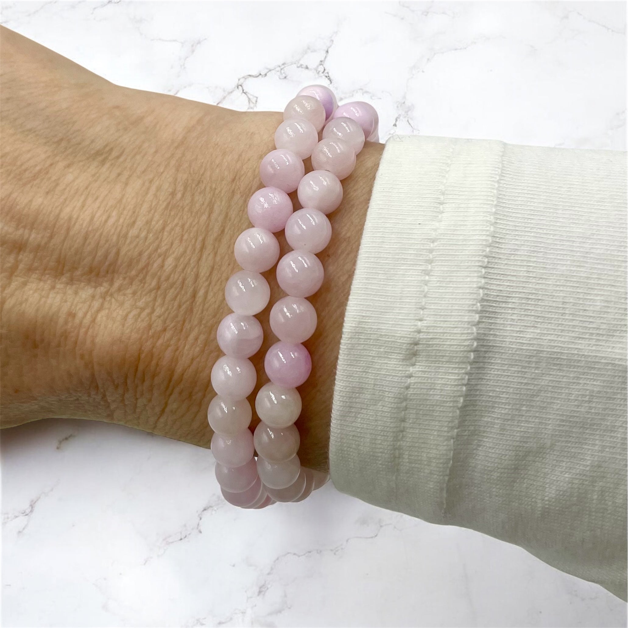 Gemstone Wrap Bracelet ~ Lavender Persian Jade