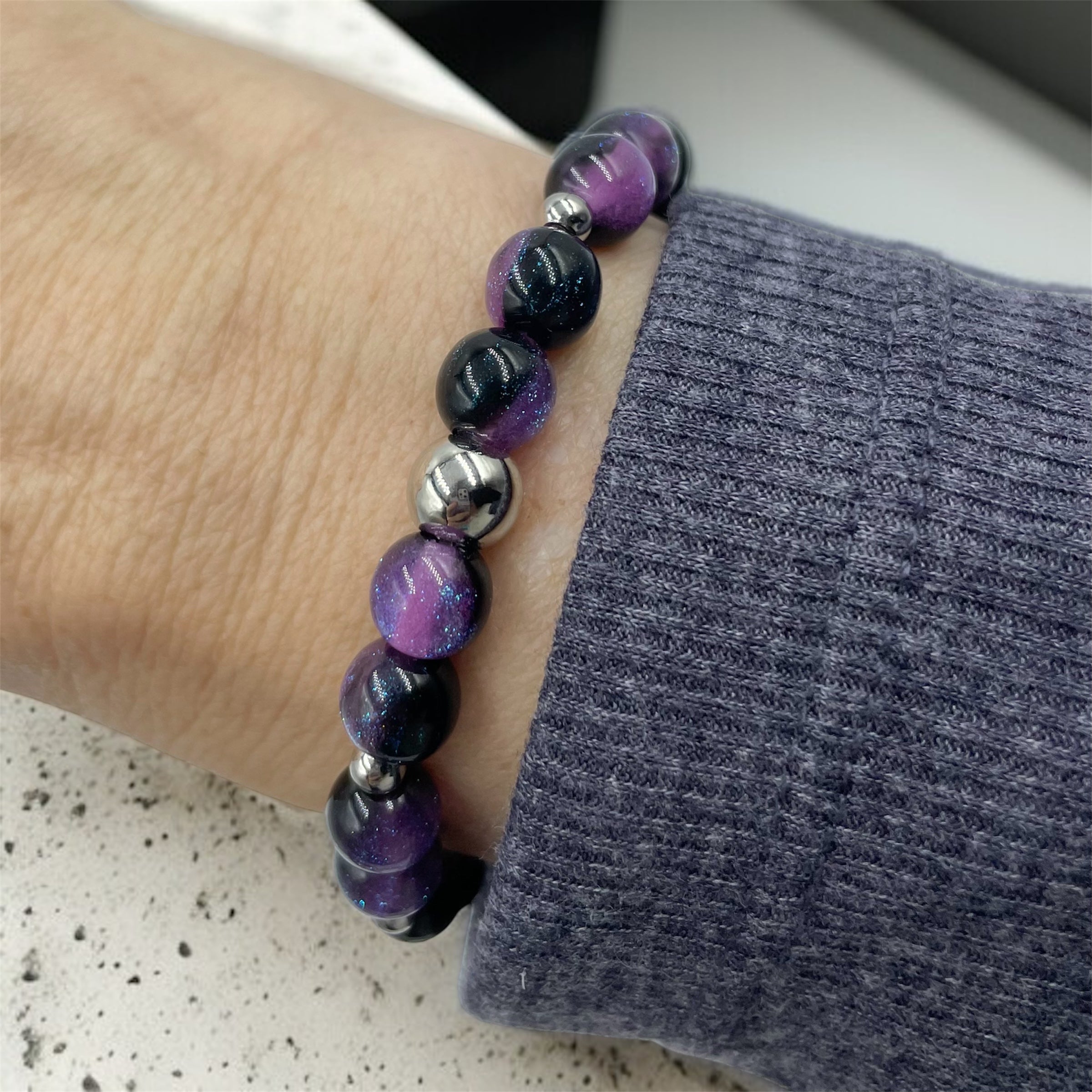 Sparkling Night Sky Gradient ~ Midnight Plum