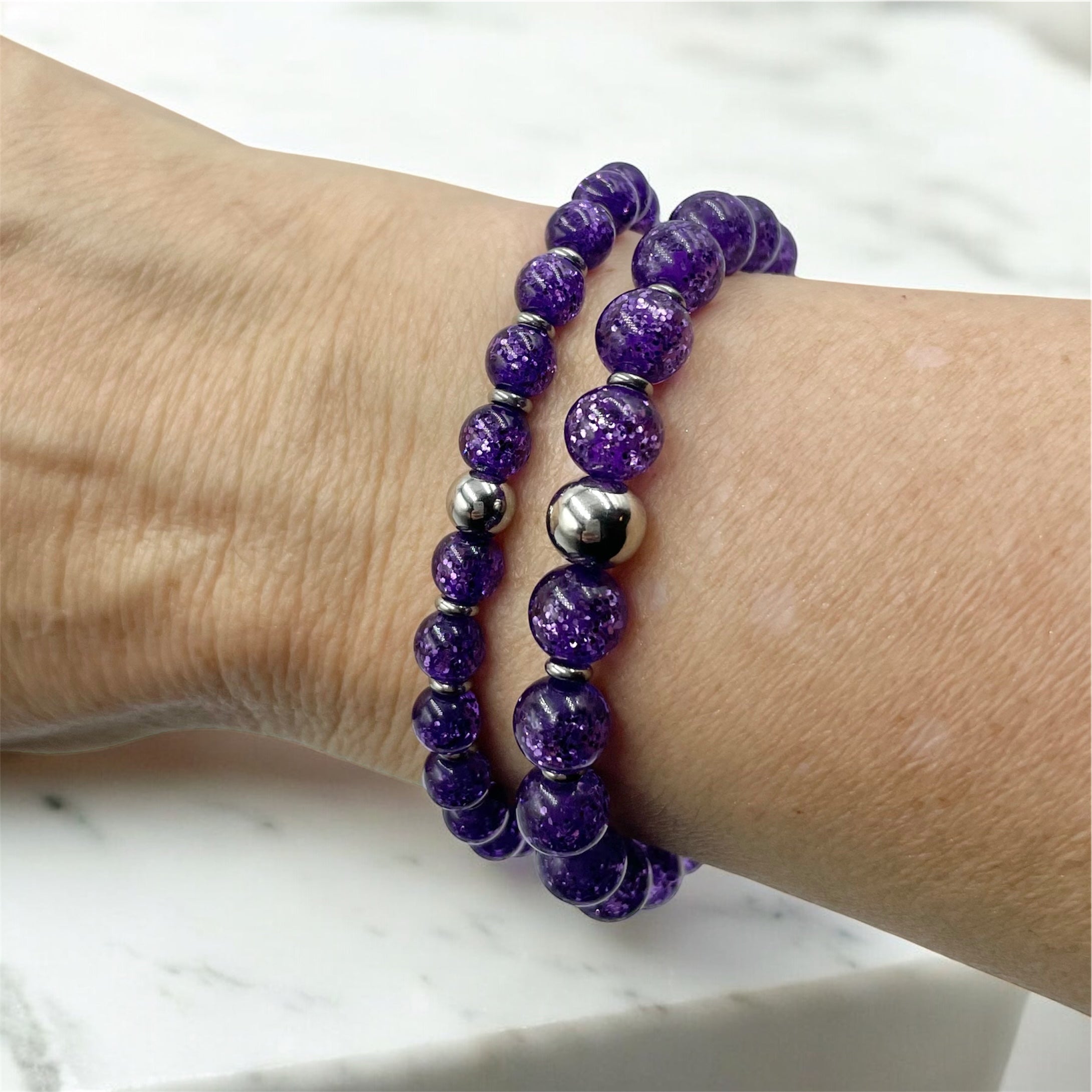 Glitter Bracelet ~ Violet