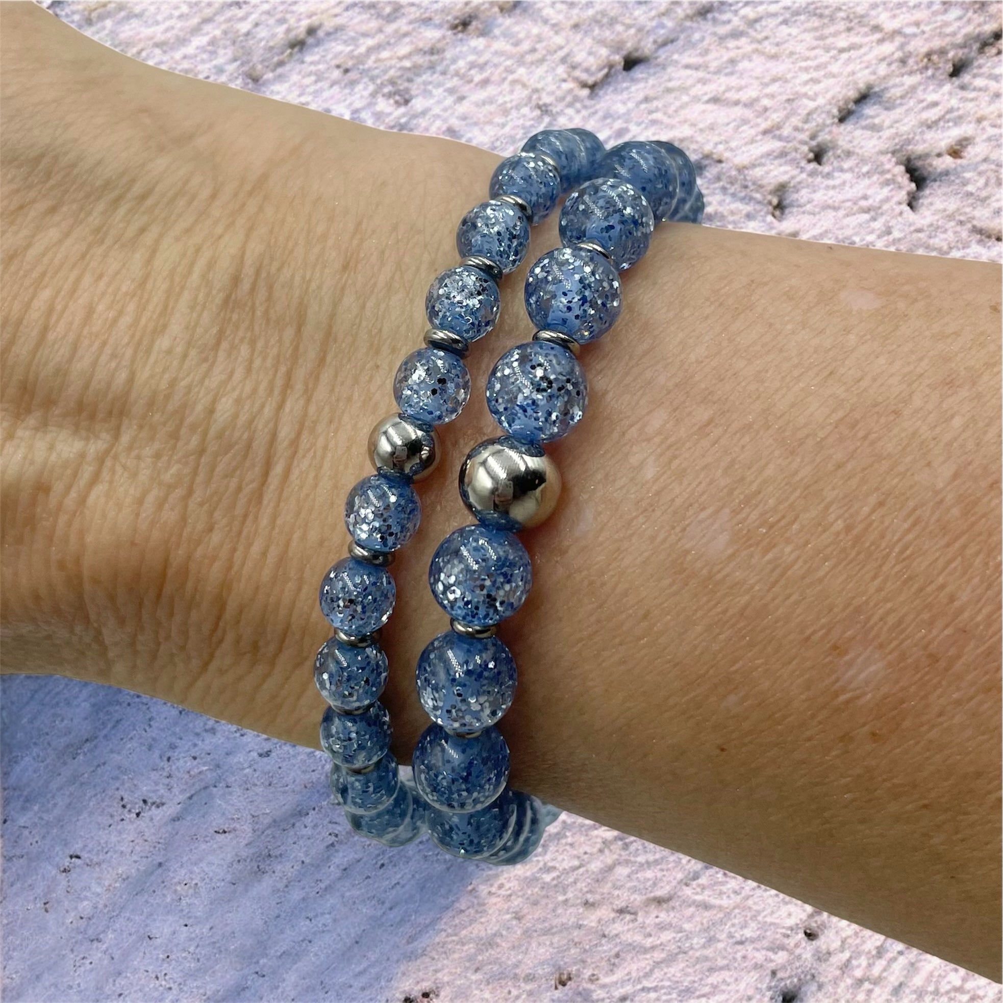 Glitter Bracelet Mini ~ Light Sapphire
