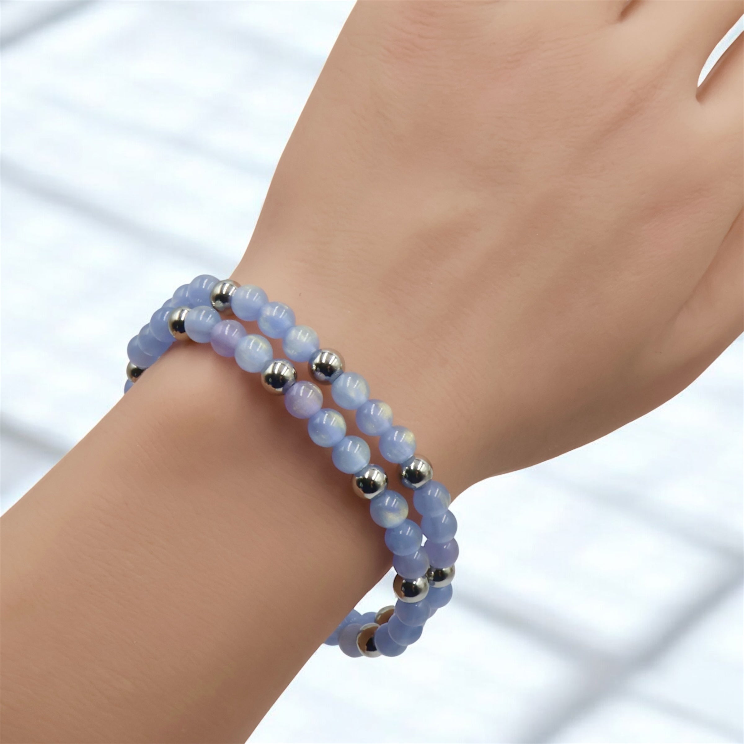 Dreamy Night Sky Wrap Bracelet ~ Blue Moon