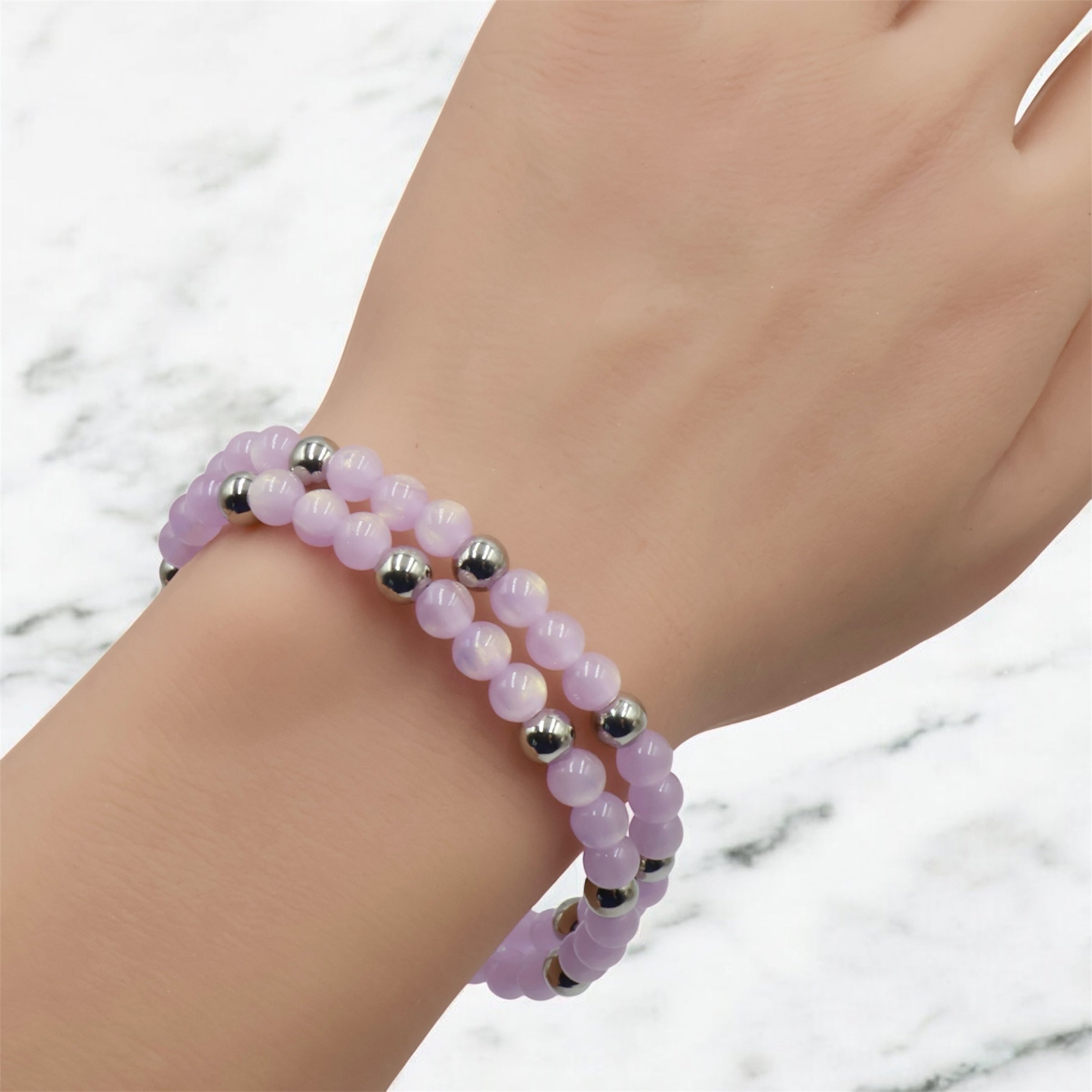 Dreamy Night Sky Wrap Bracelet ~ Sweet Lavender Dreams