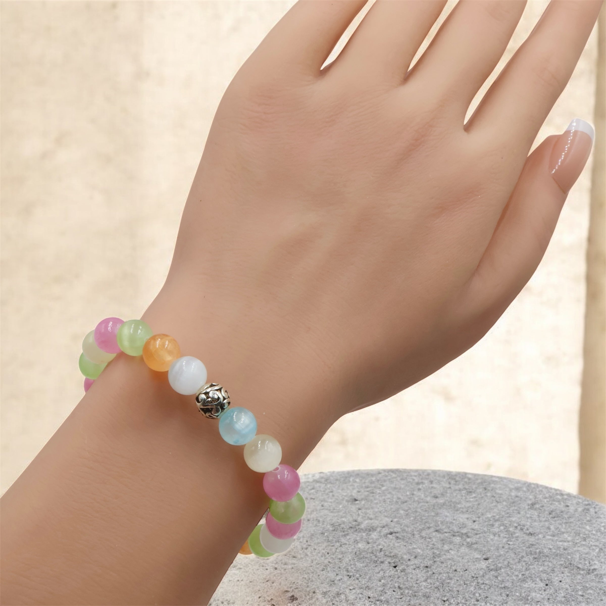 Selenite Bracelet ~ Multicolor