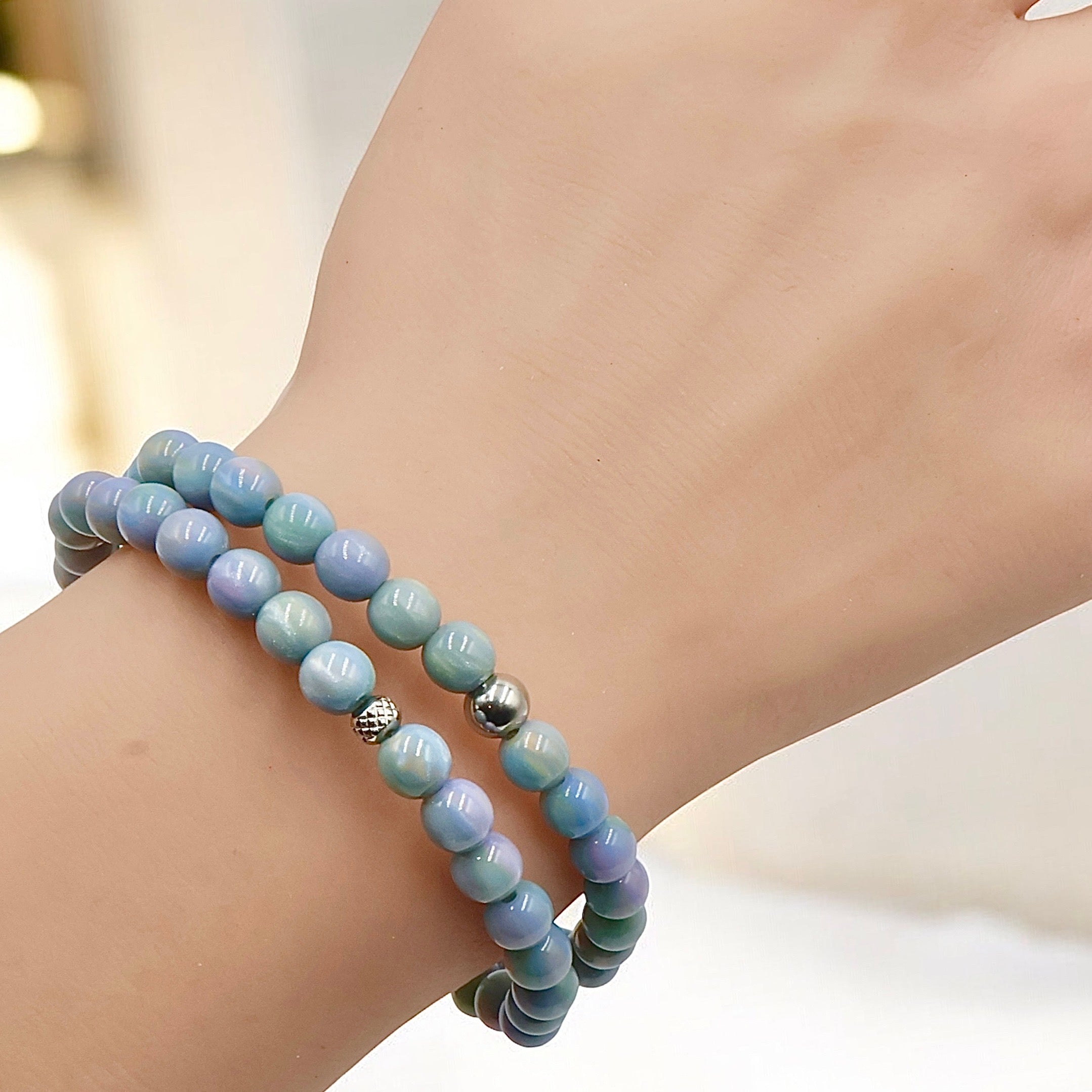 Cotton Candy Swirl Wrap Bracelet