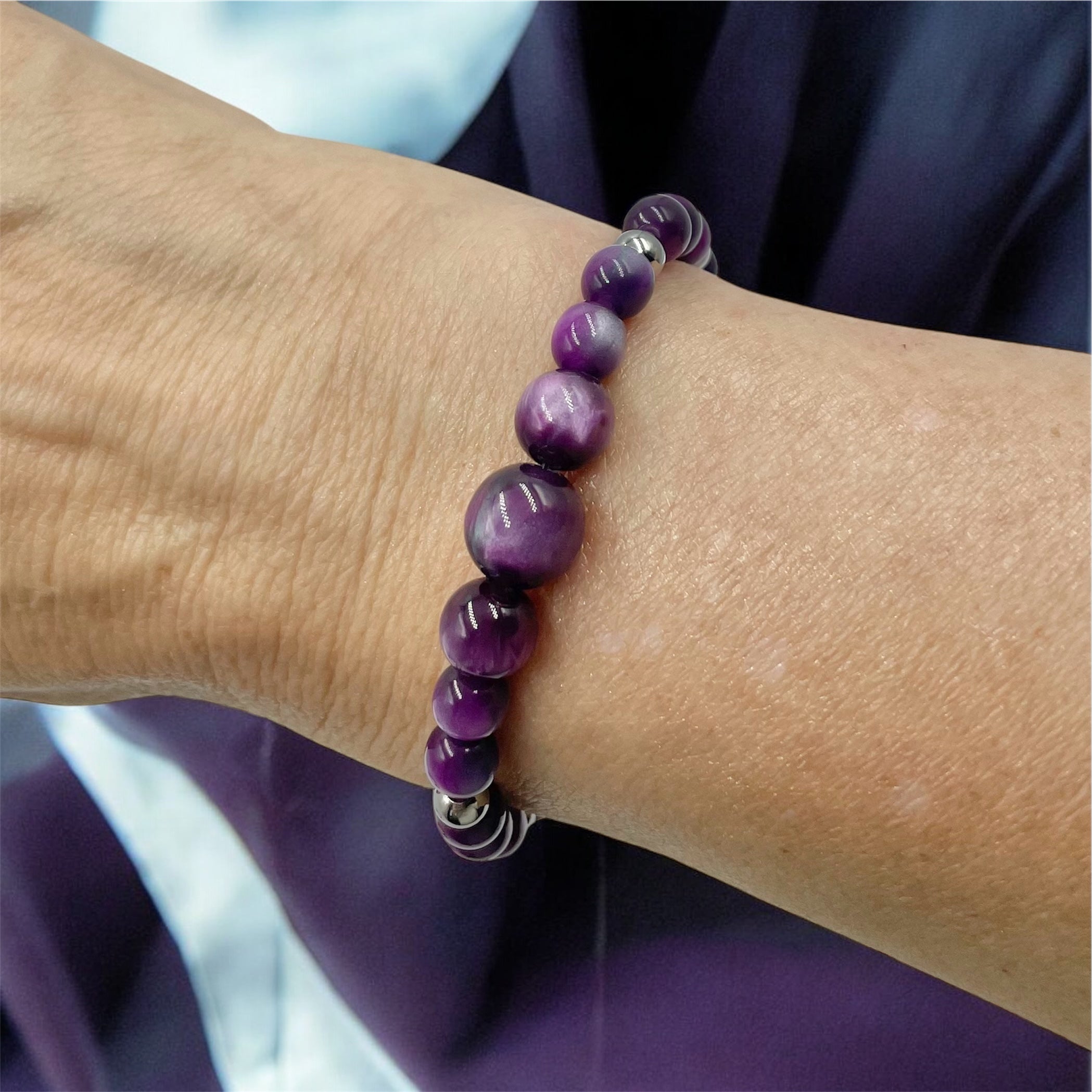 Grape Haze Cascade Bracelet