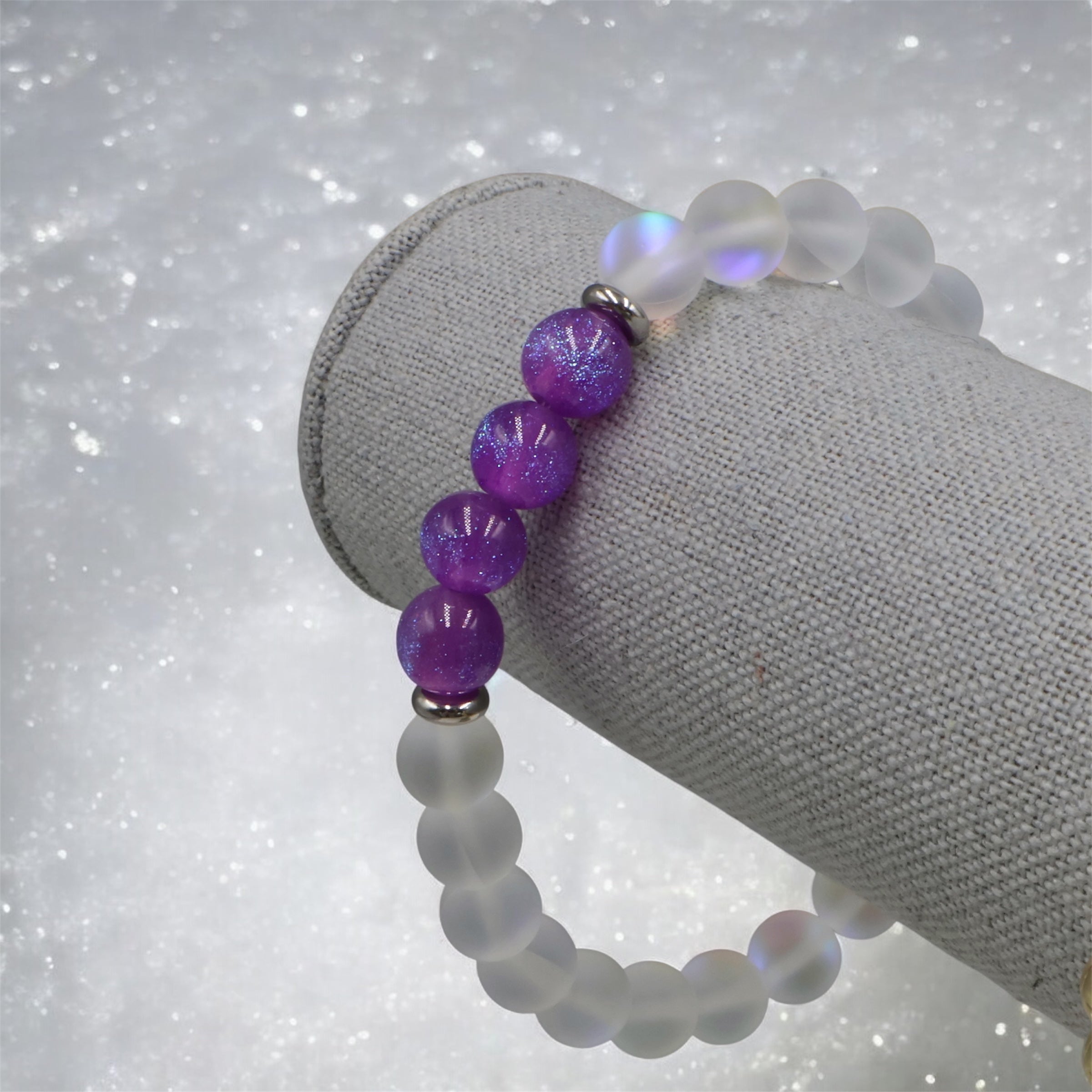 Frosted Aurora and Sugarplum Bracelet