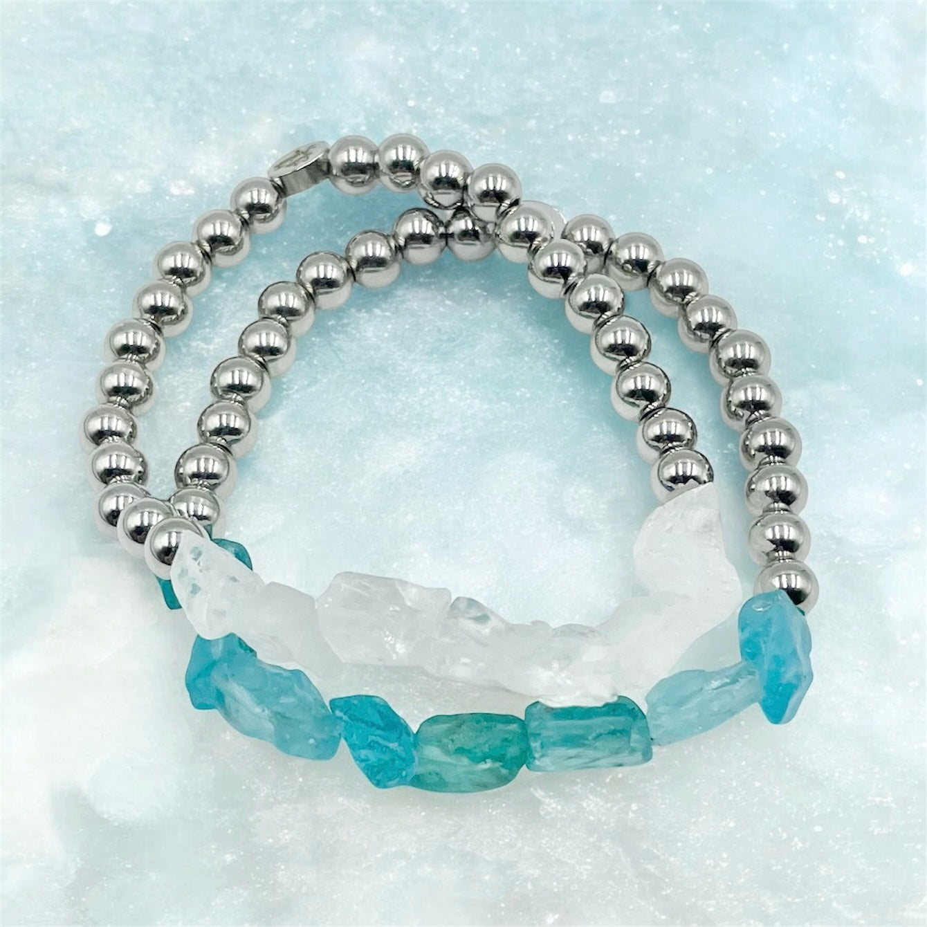 Ice Nugget Bracelet ~ Rock Quartz