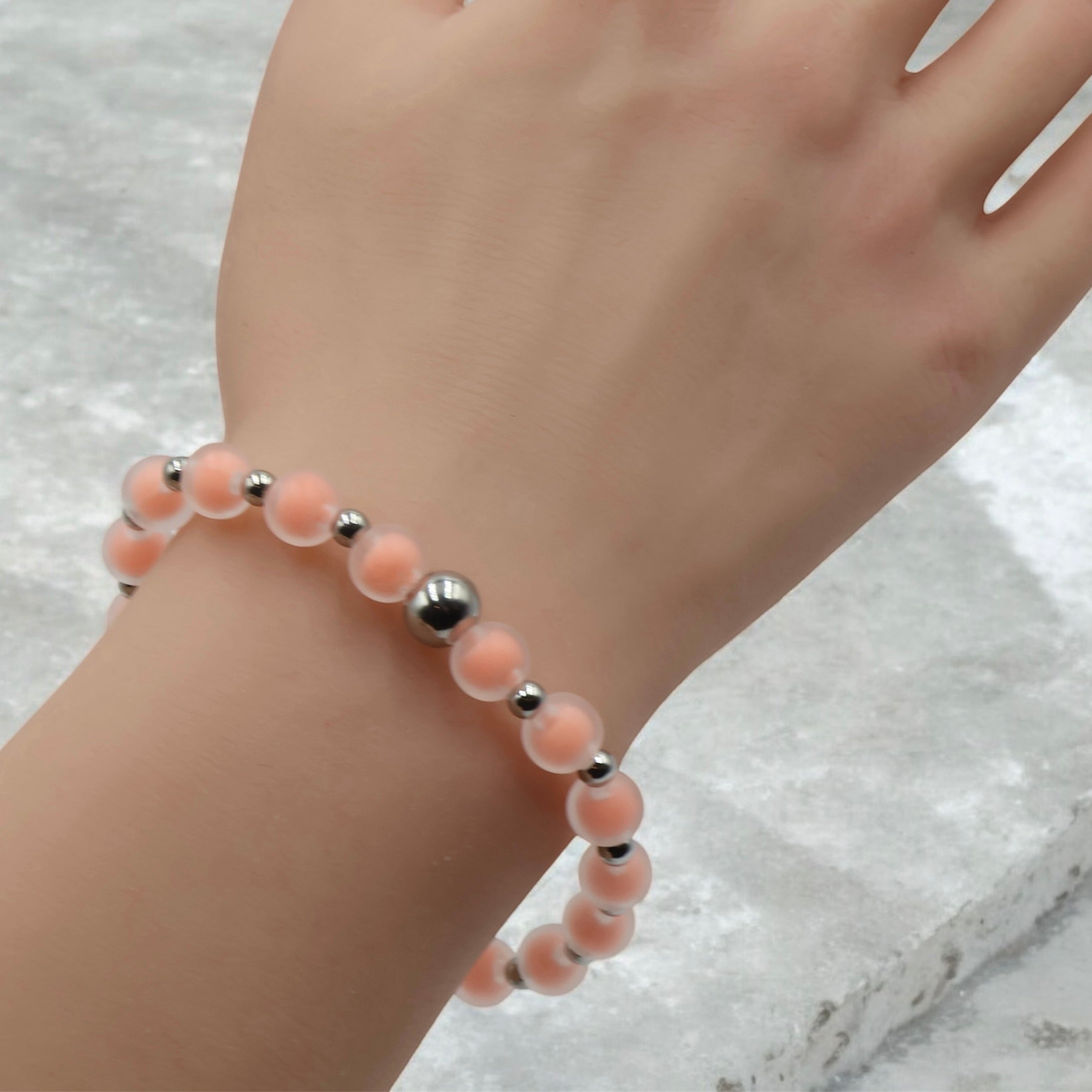 Bubble Bracelet ~ Peach Sherbet
