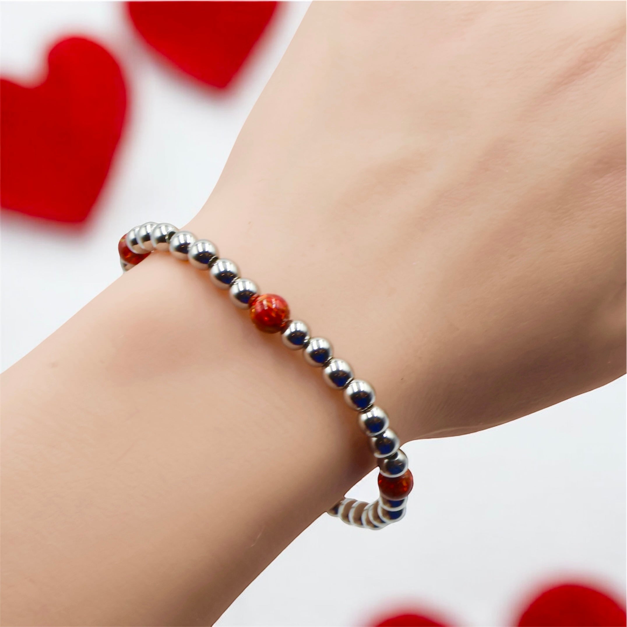 Opal Satellite Bracelet ~ Scarlet