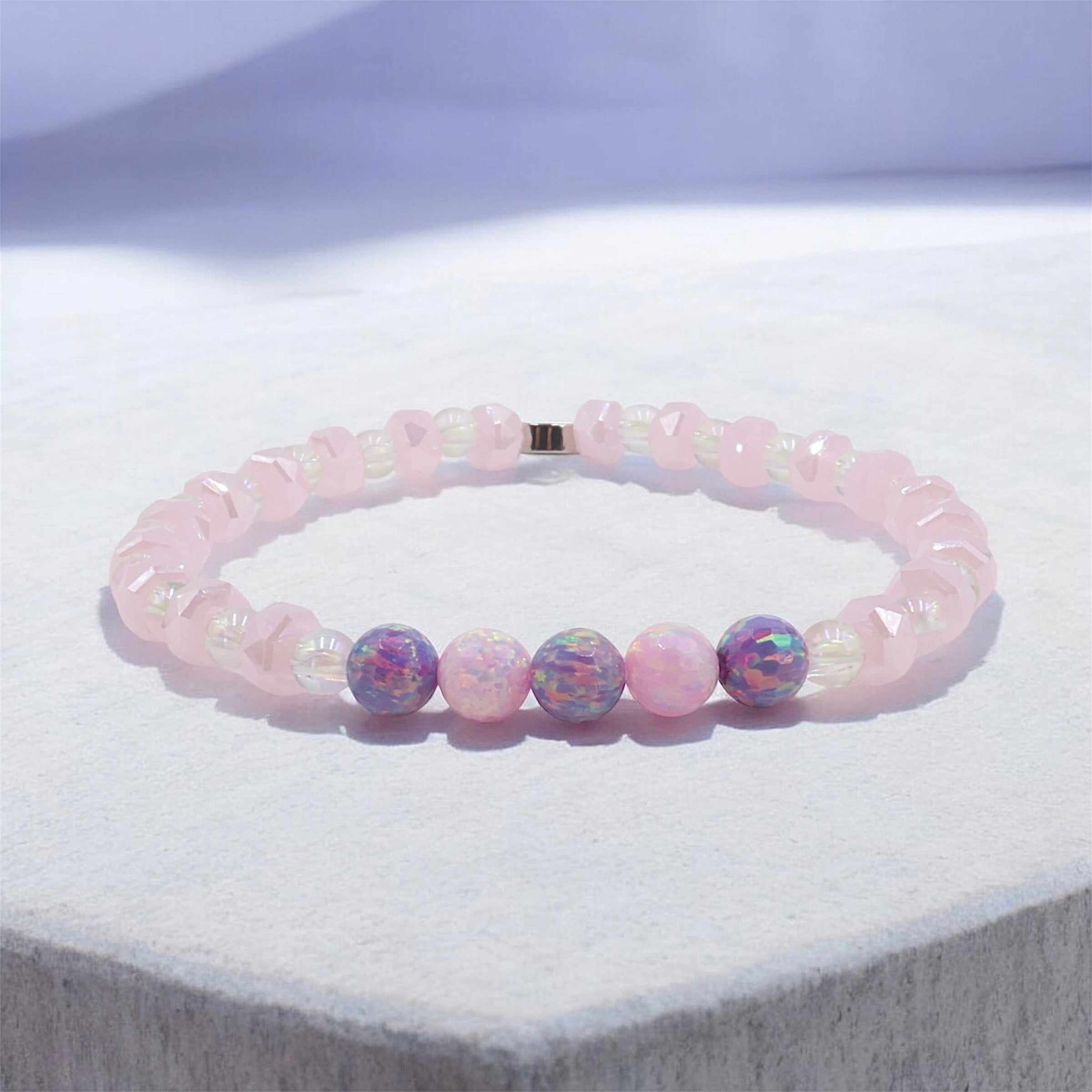 Faceted Opal Mini Wheel Bracelet