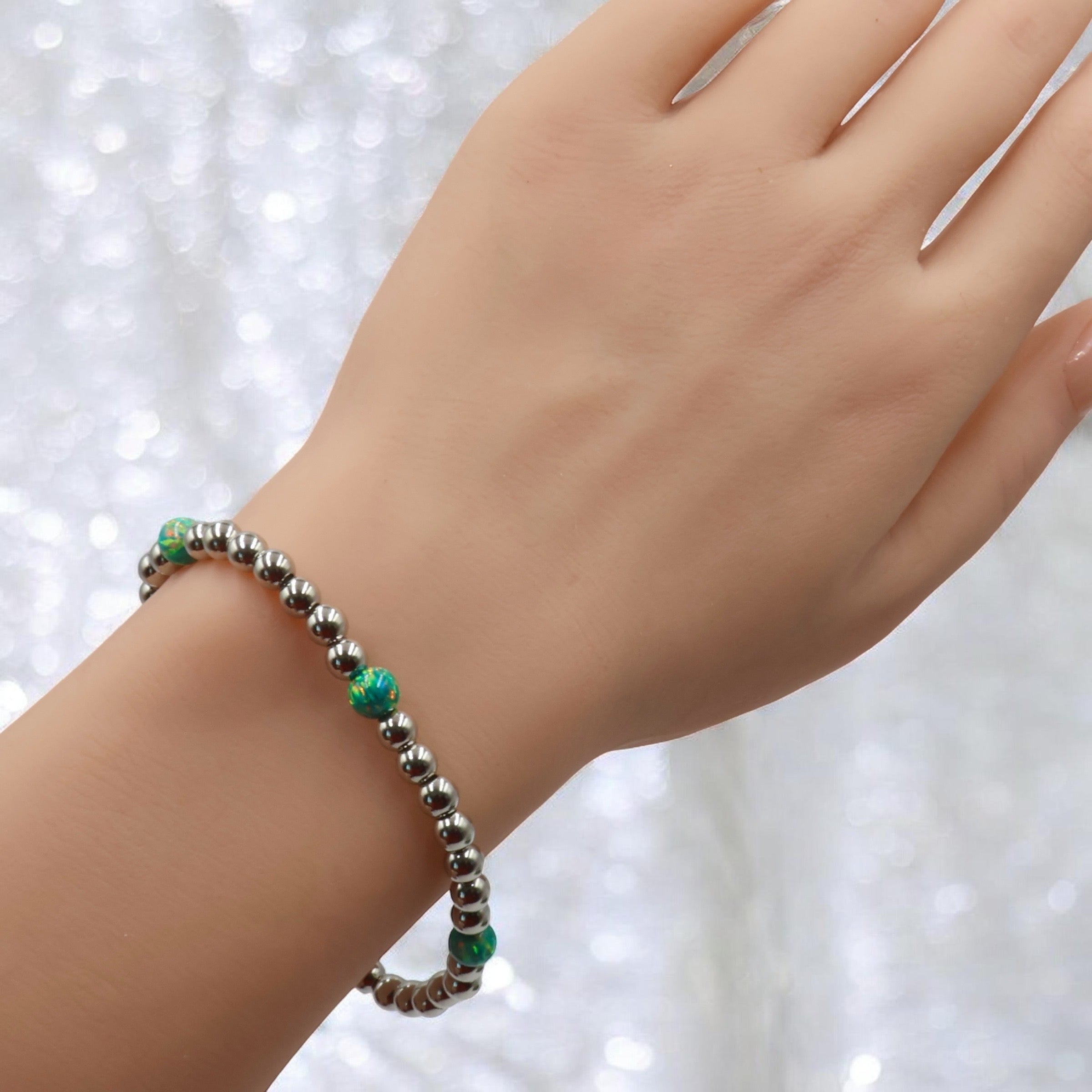 Opal Satellite Bracelet ~ Jade