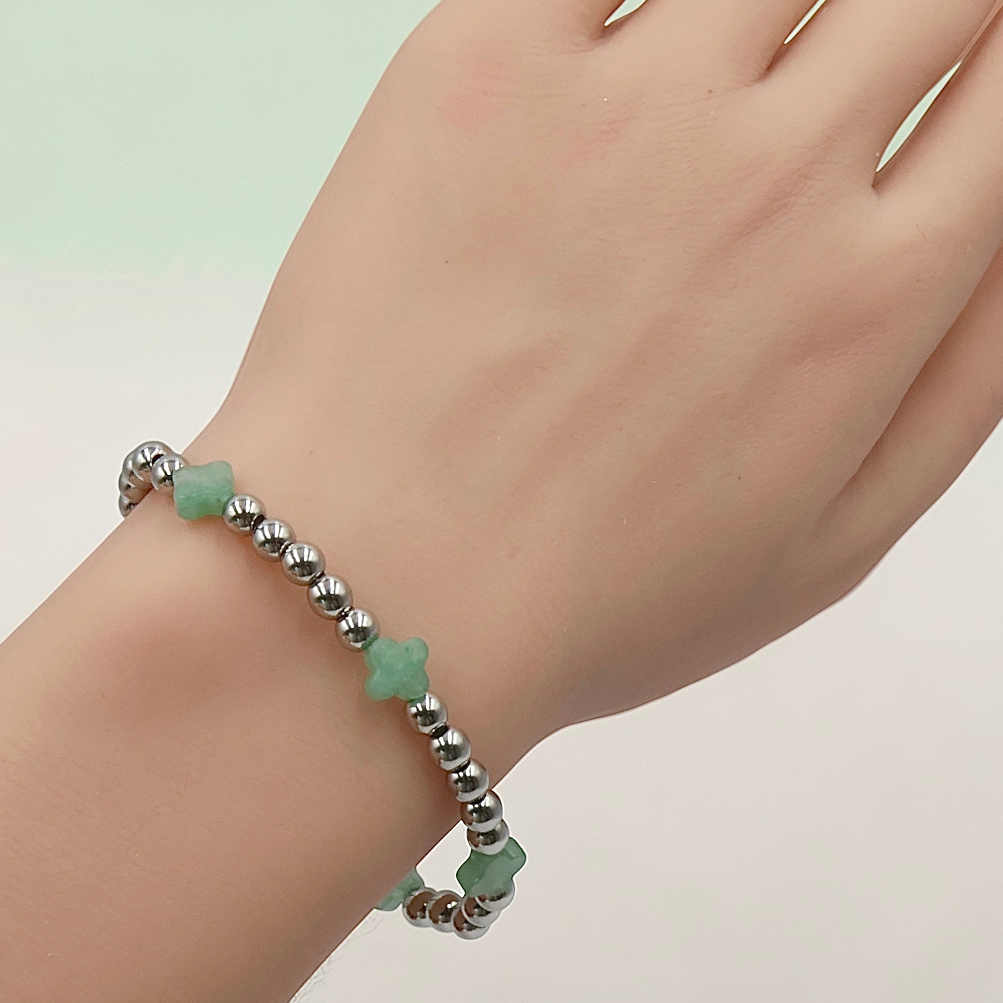 Green Aventurine Clover Bracelet