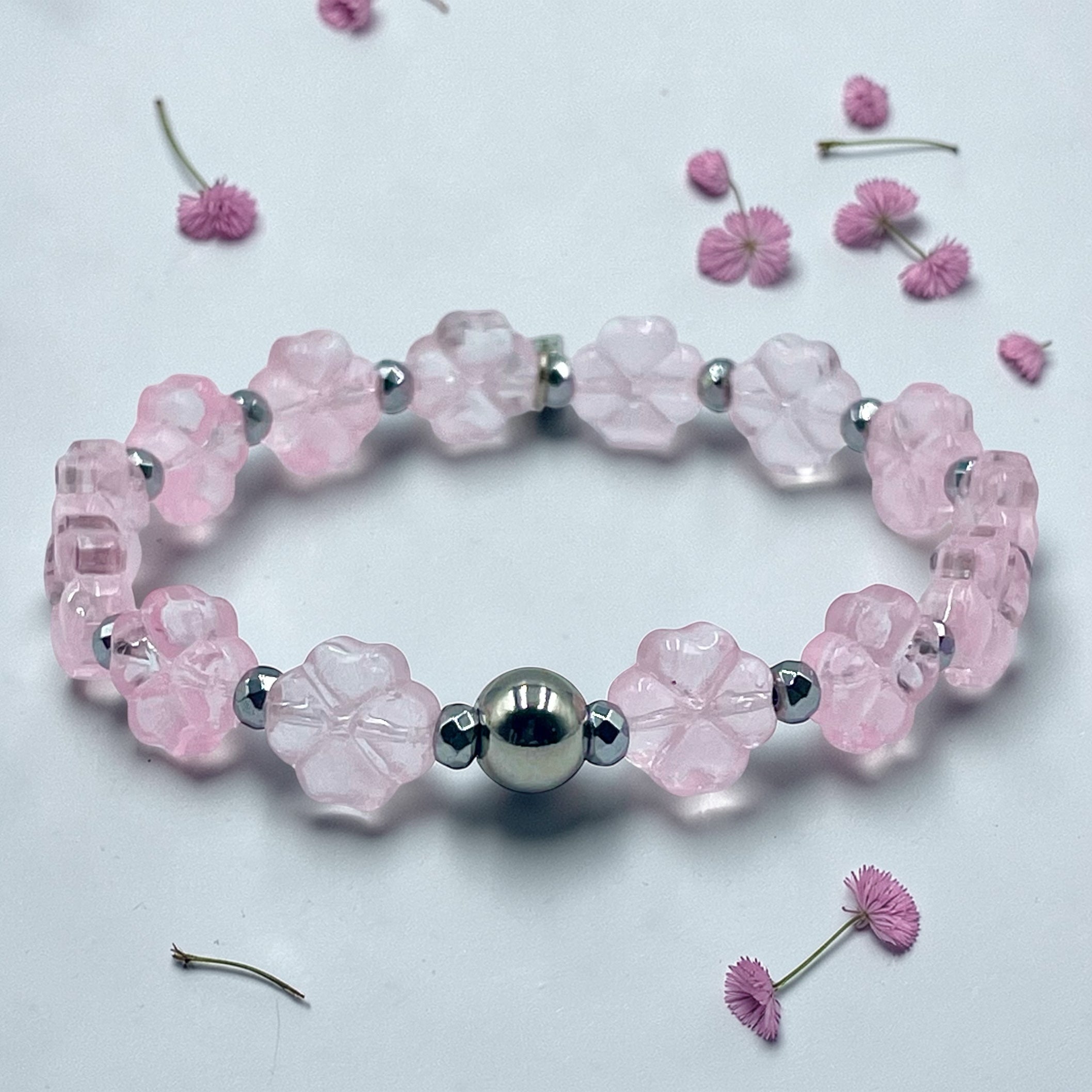 Clover Wishes Bracelet ~ Pink Petal