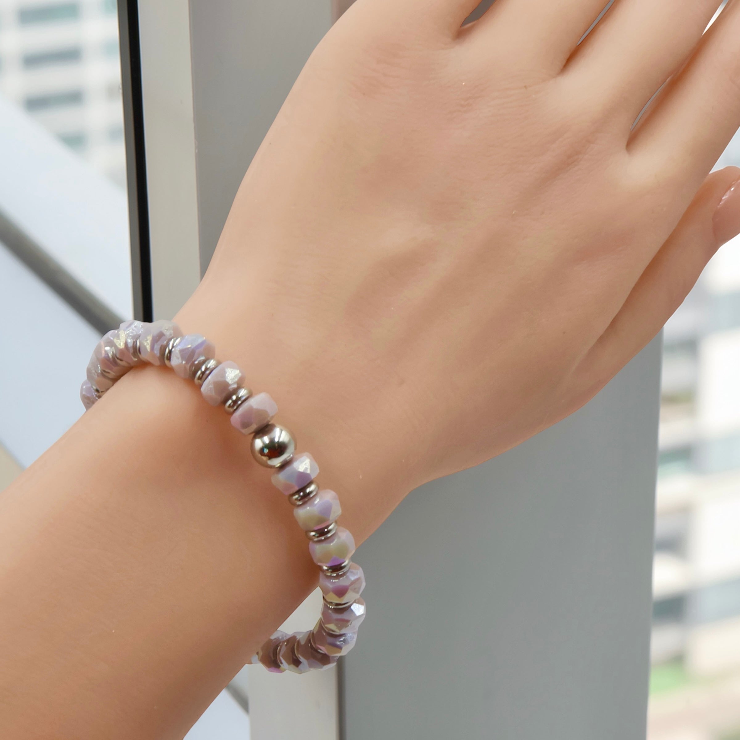 Wheel Bracelet ~ Dusty Violet ~ 8mm