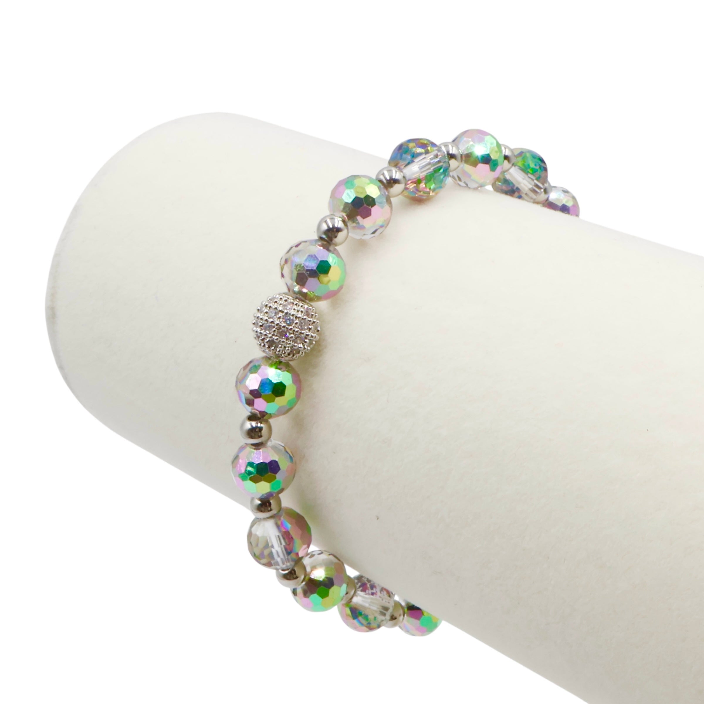 Crystal Glass Bracelet ~ Watermelon ~ 8mm