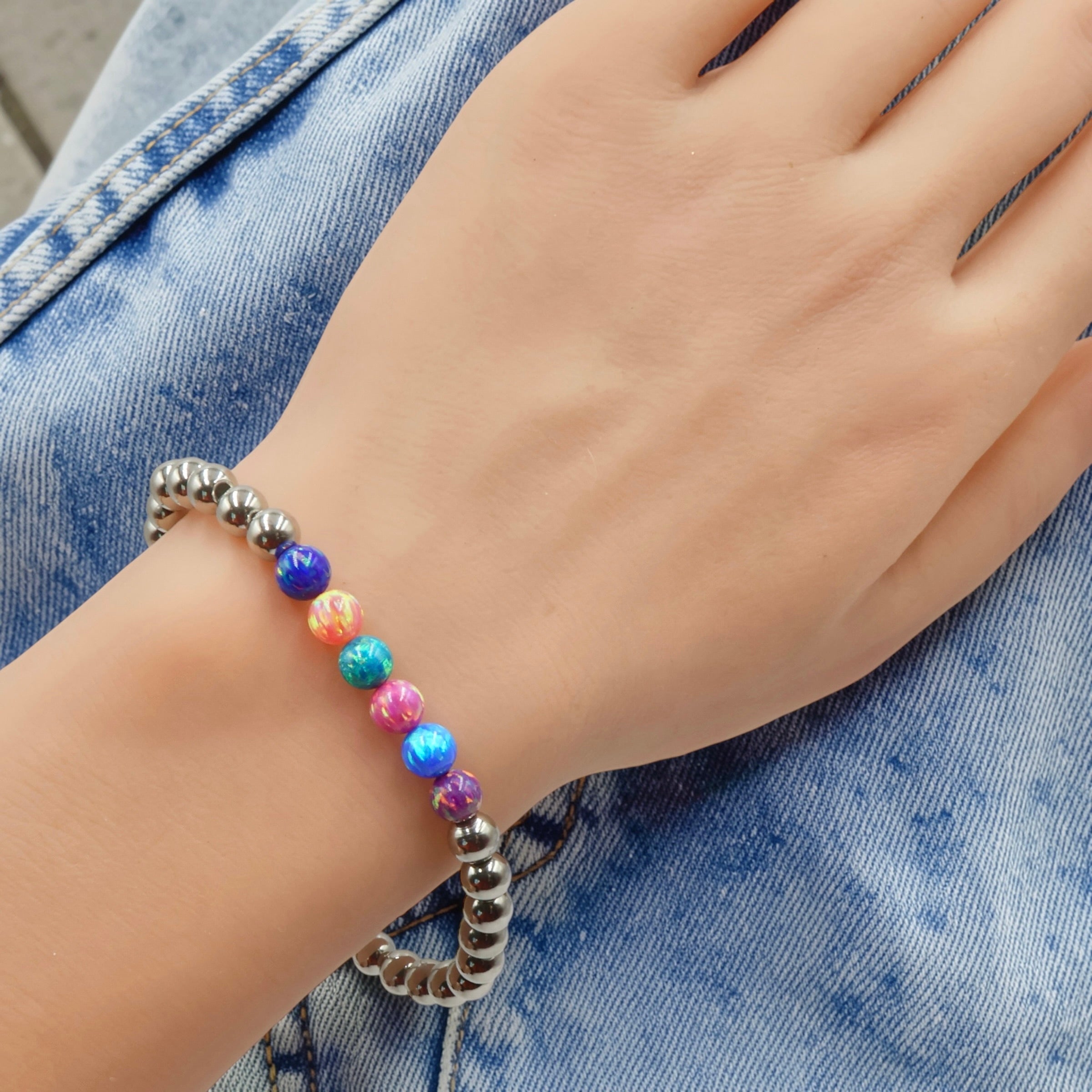 Jewel Tone Opal Bracelet