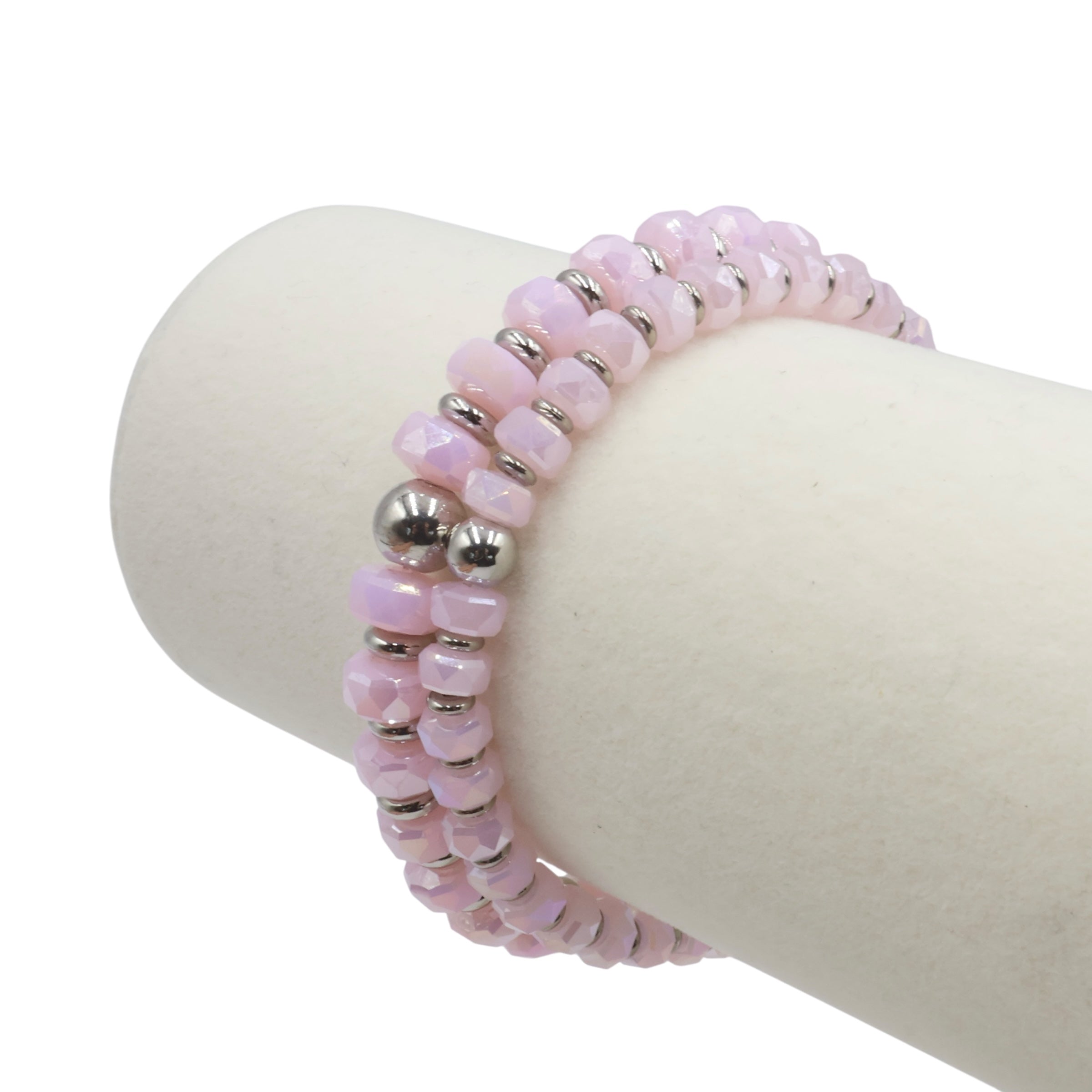 Mini Wheel Bracelet ~ Pink Frost