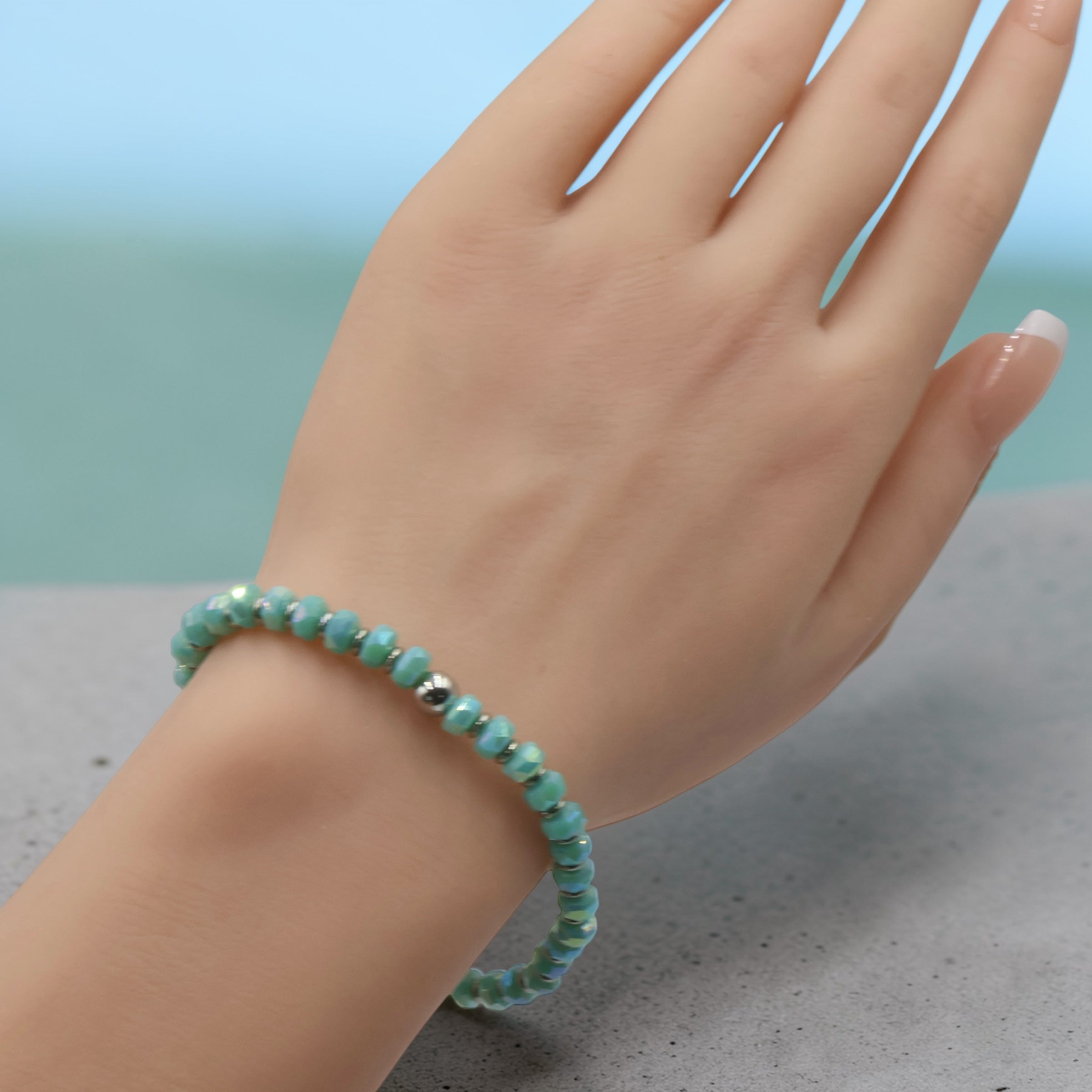 Mini Wheel Bracelet ~ Jade Green